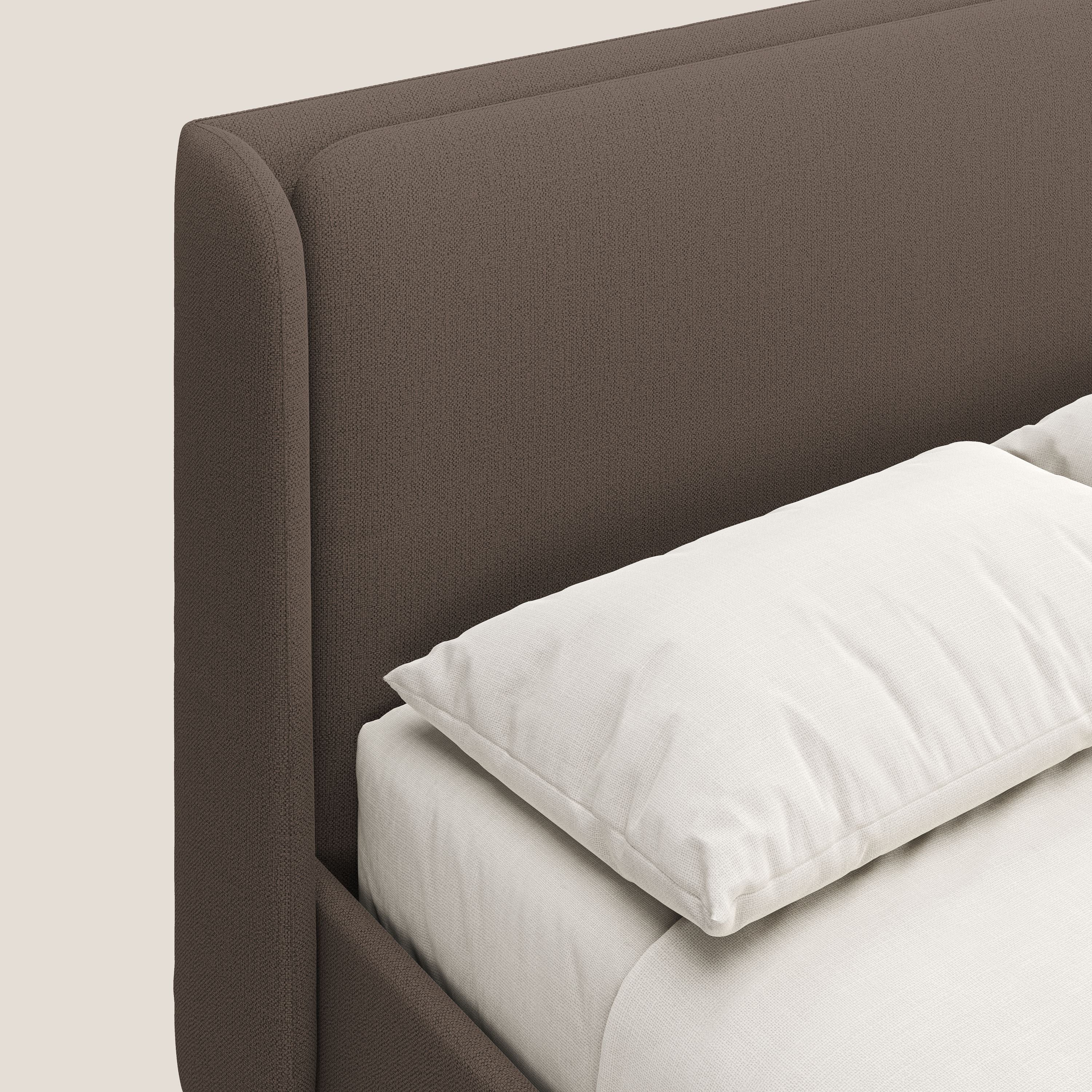 Nadine lit coffre de design et confort italien en tissu imperméable T19 marron - Image 6