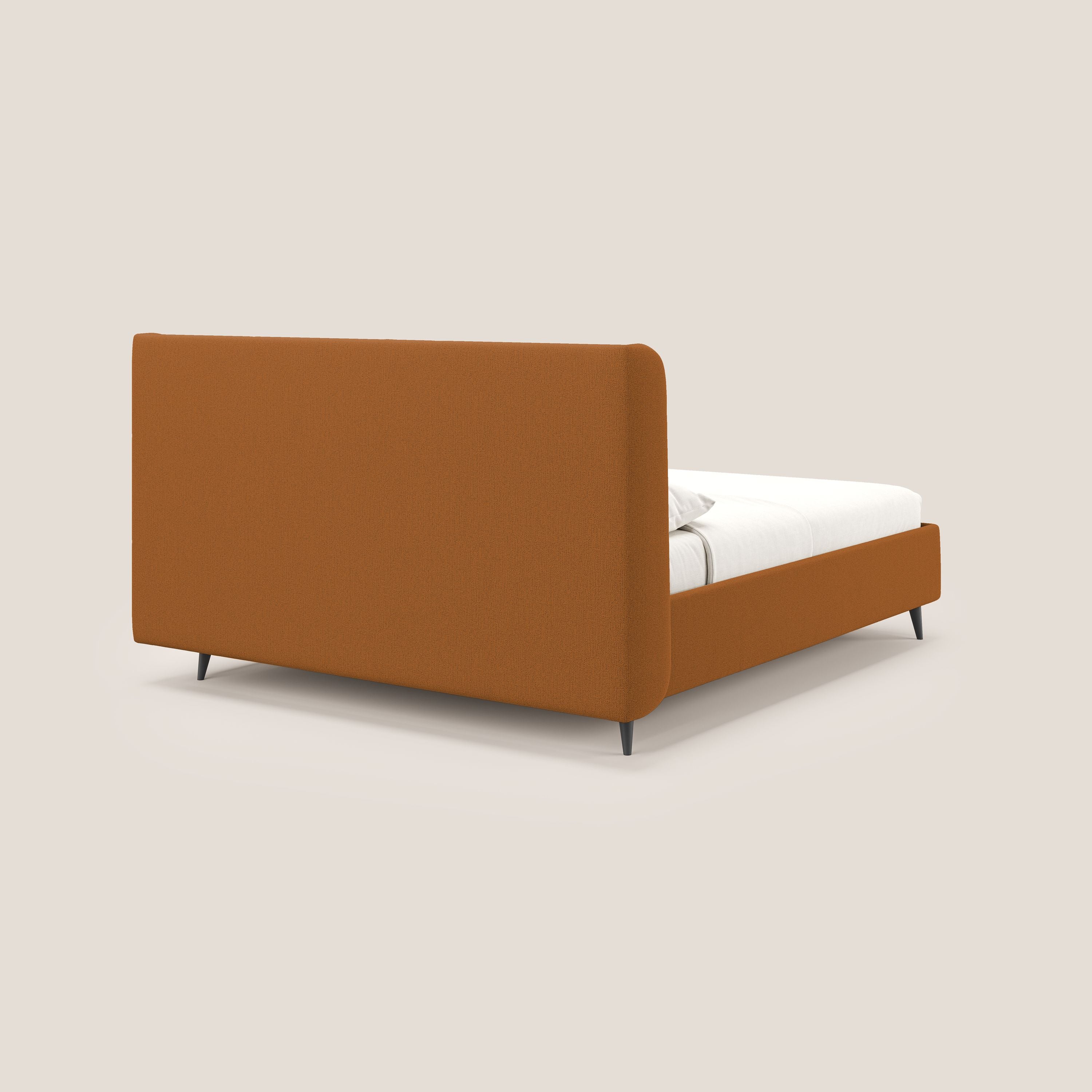 Nadine lit coffre de design et confort italien en tissu imperméable T19 orange - Image 5