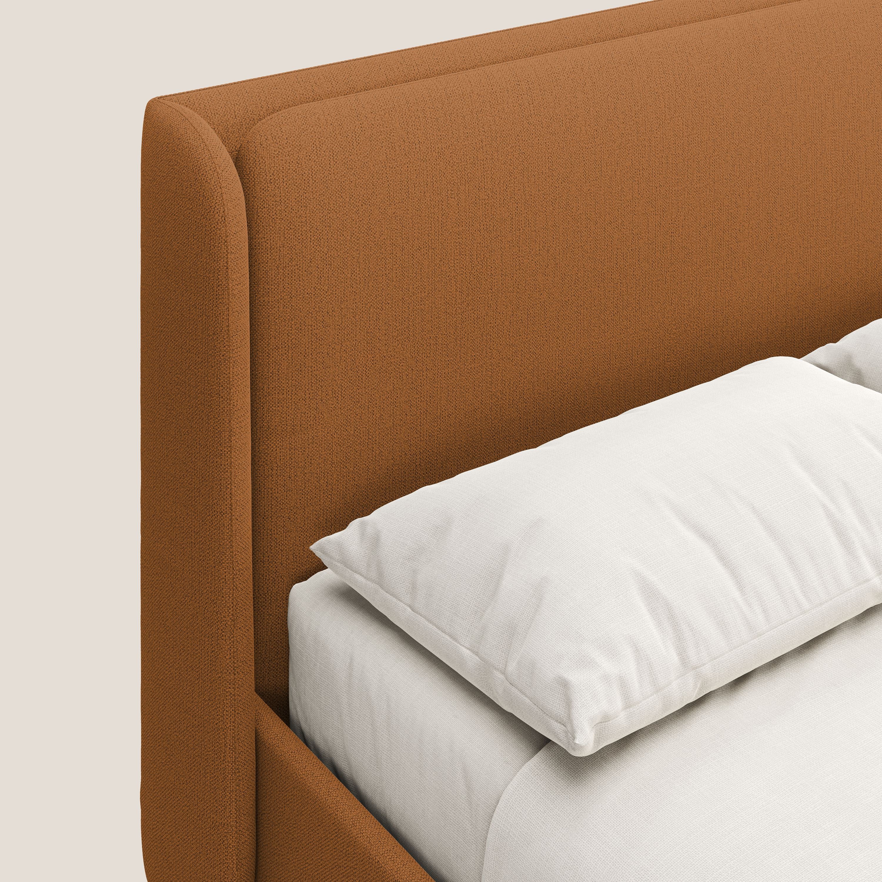 Nadine lit coffre de design et confort italien en tissu imperméable T19 orange - Image 6