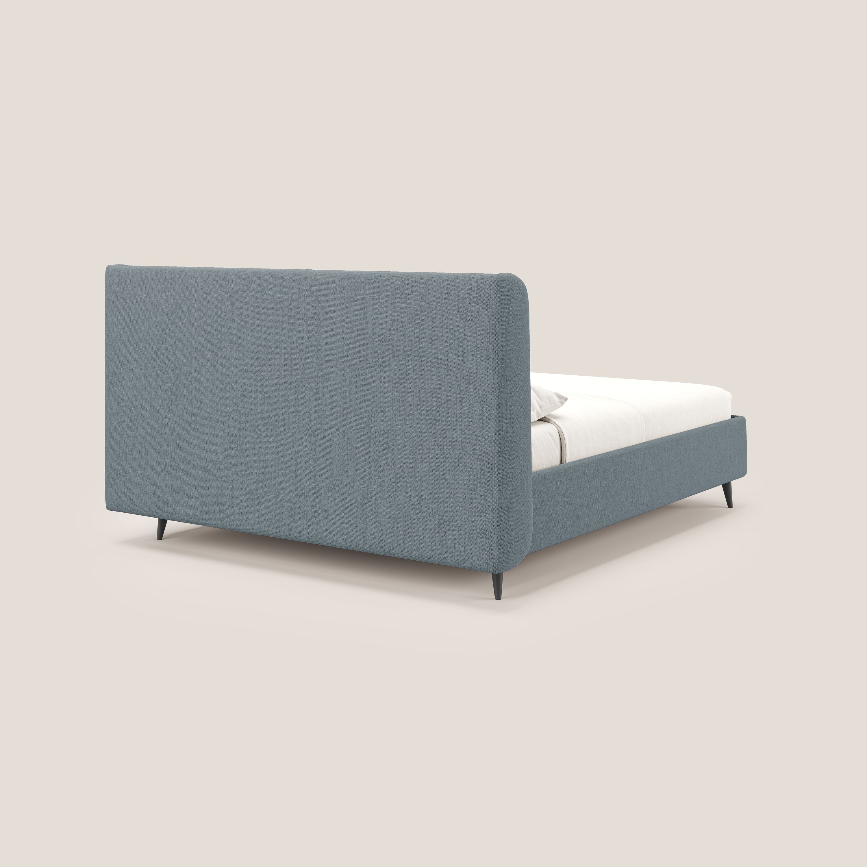 Nadine lit coffre de design et confort italien en tissu imperméable T19 sucre glace - Image 5