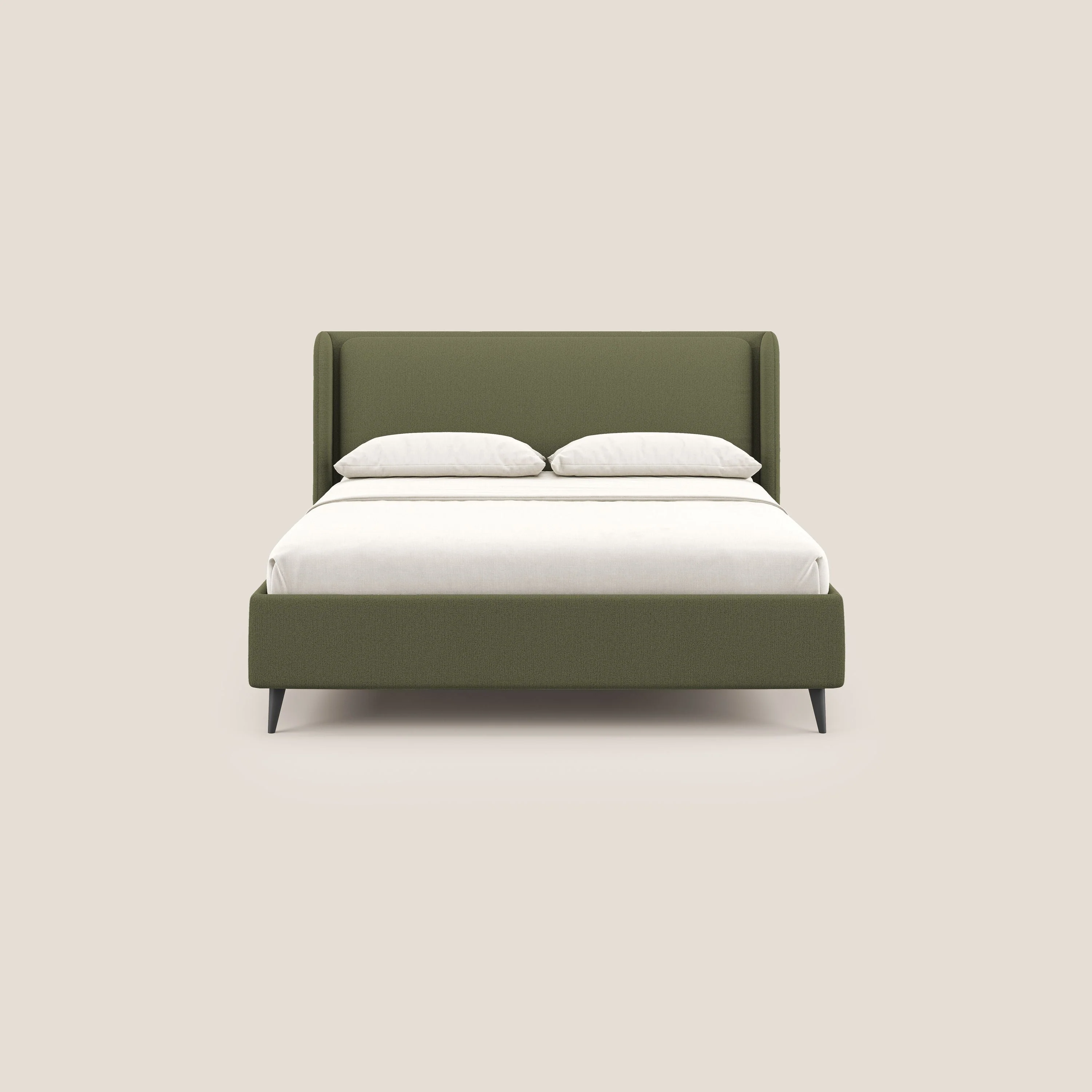 Nadine lit coffre de design et confort italien en tissu imperméable T19 vert - Image 3