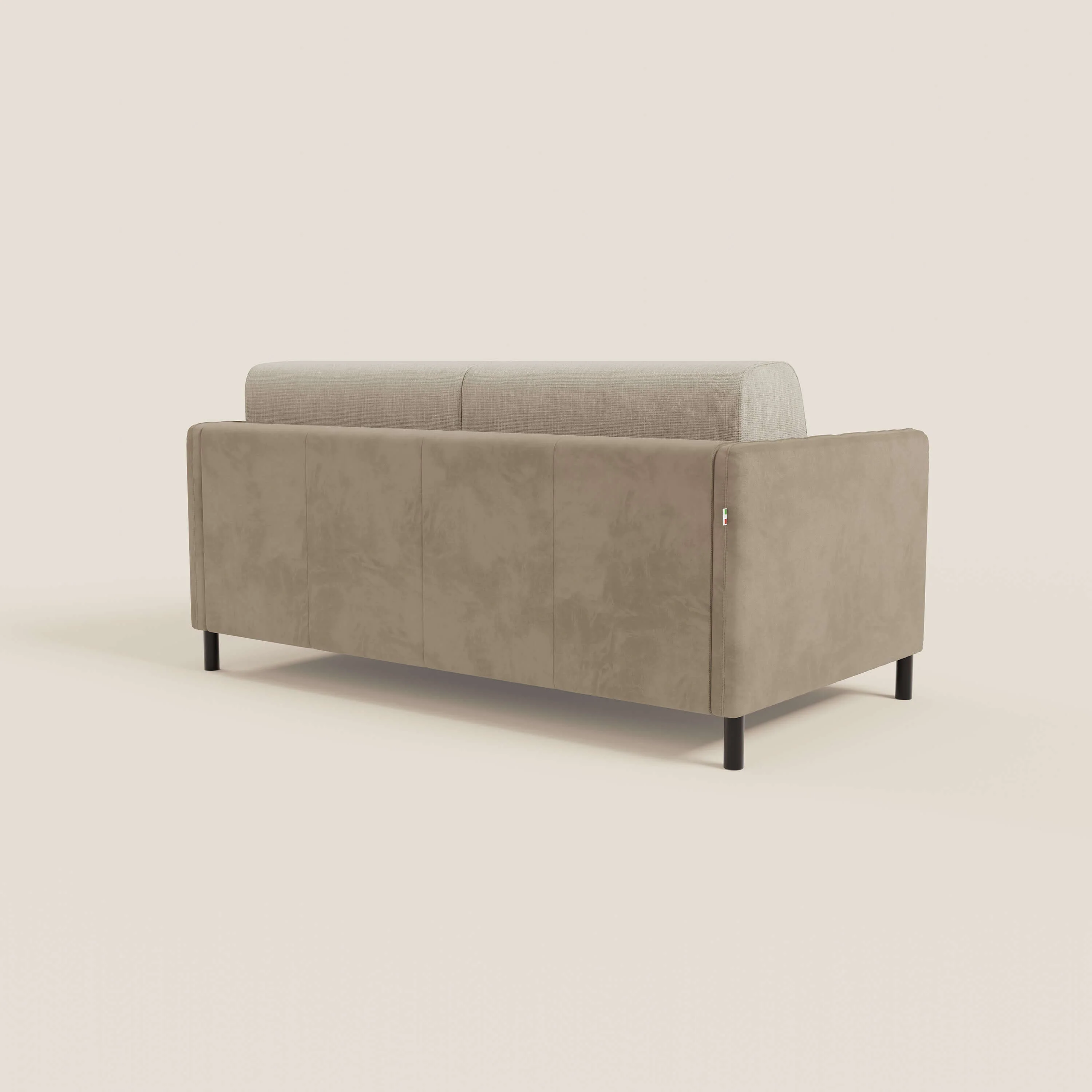 Narciso canapé convertible design avec matelas H18 cm, bicolor, structure en microfibre antitache et revêtement en élégant tissu imperméable T06 taupe - crème - Image 7
