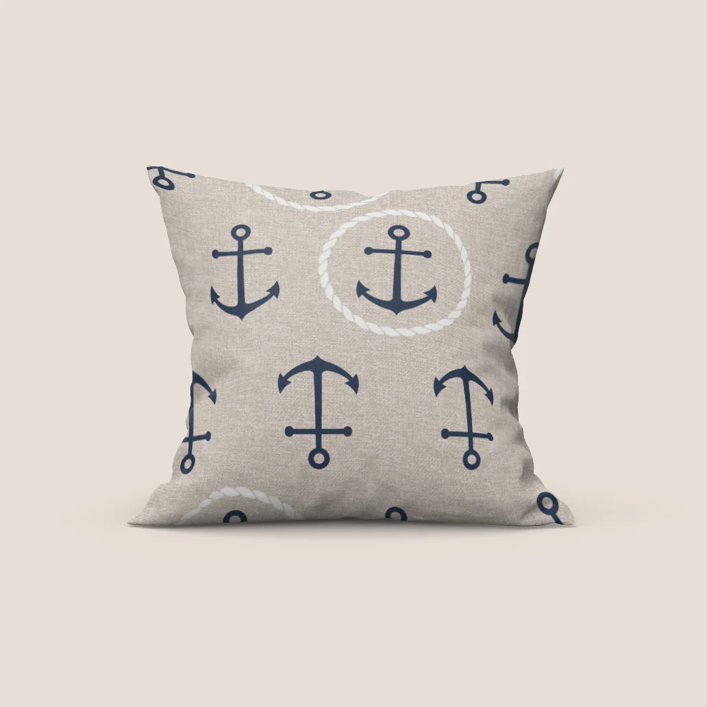 Nautilus collection de coussins avec différents motifs marins en tissu imperméable