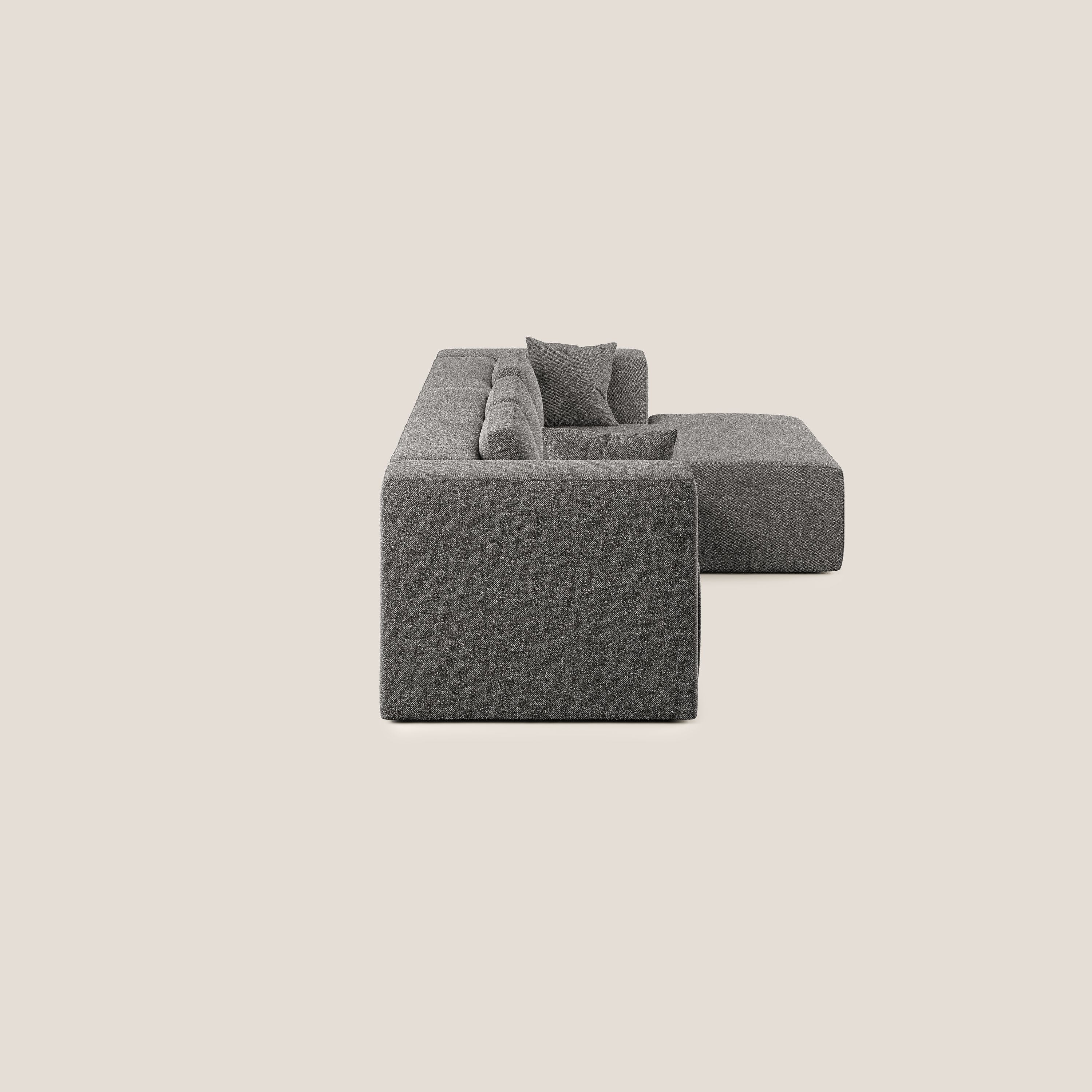 Nettuno canapé d'angle modulable en bouclette douce T07 anthracite - Image 4