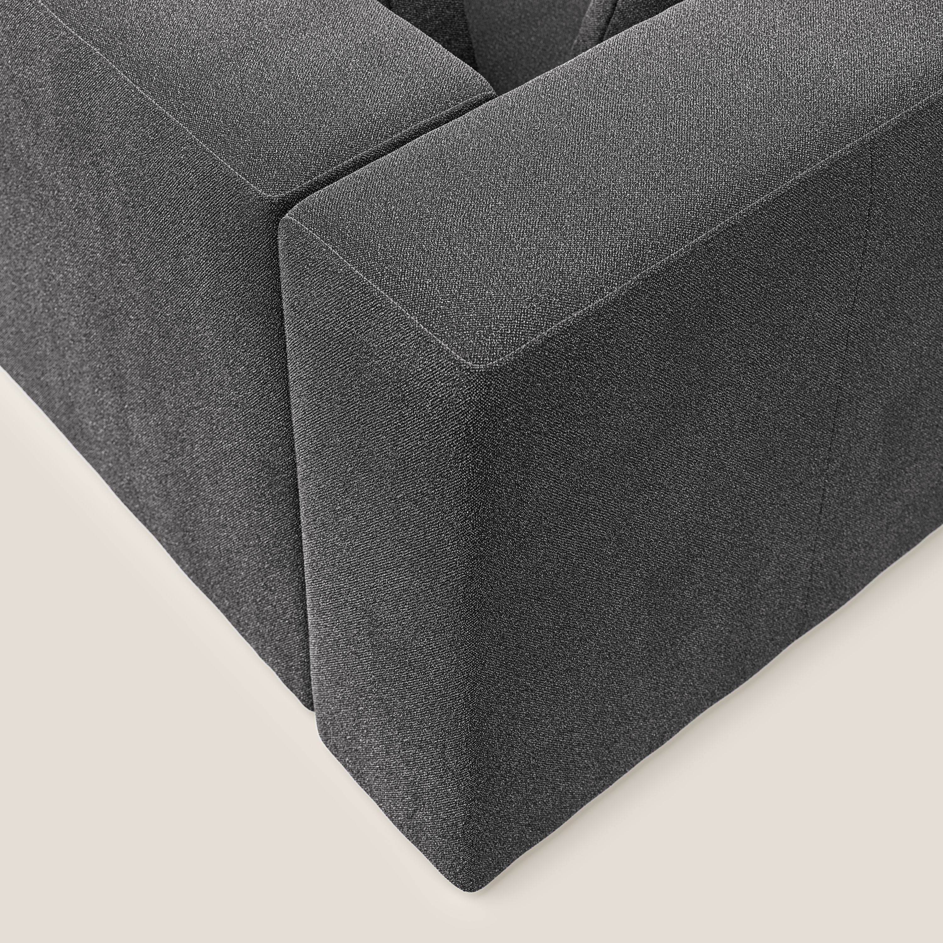 Nettuno canapé d'angle modulable en bouclette douce T07 anthracite - Image 8