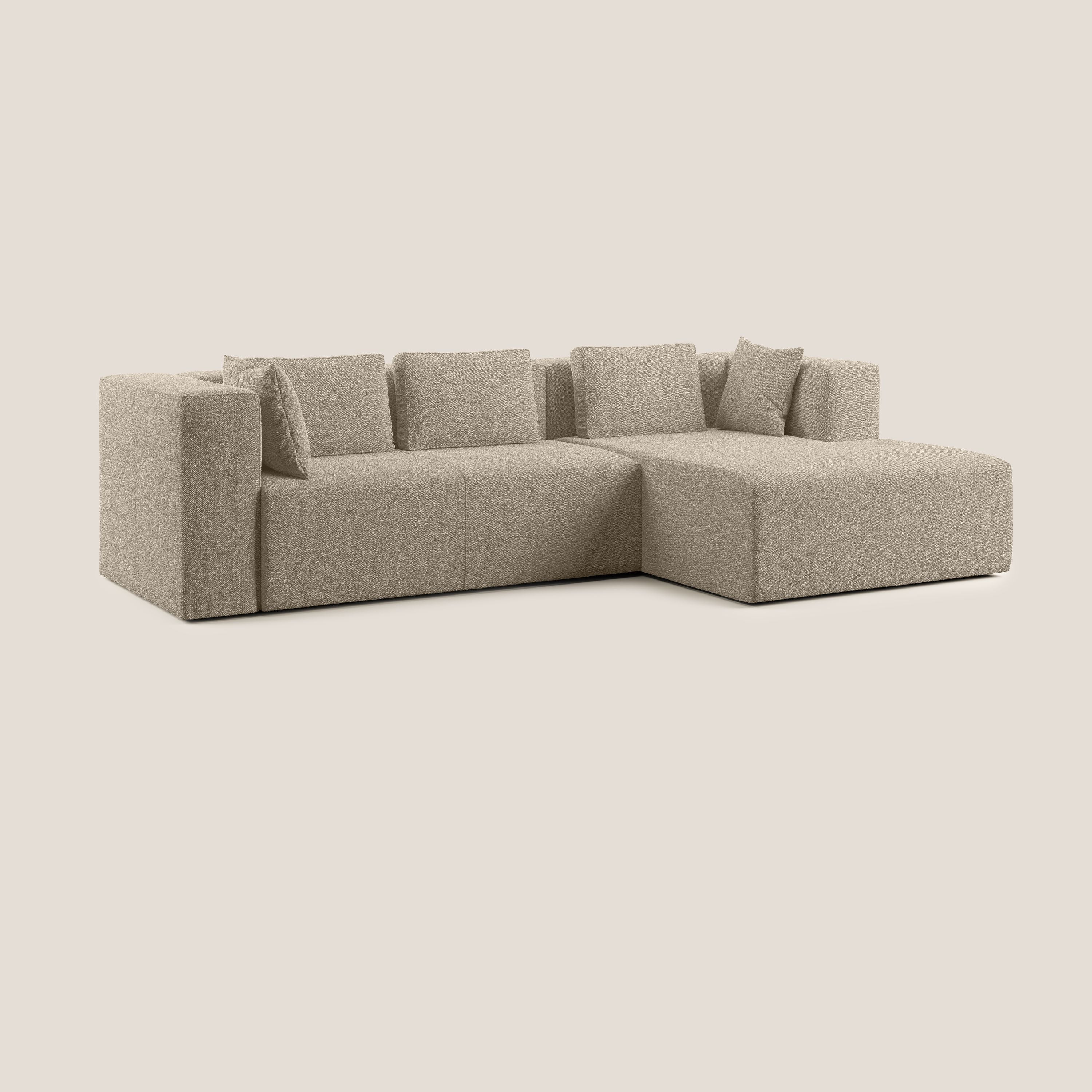 Nettuno canapé d'angle modulable en bouclette douce T07 beige - Image 2