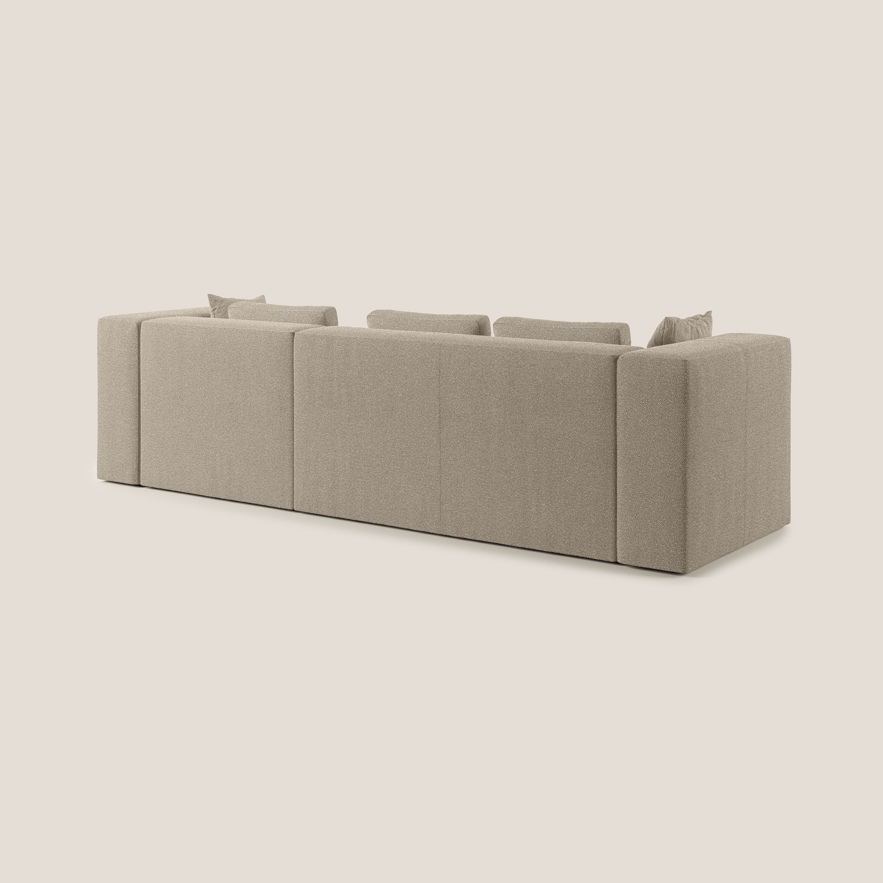 Nettuno canapé d'angle modulable en bouclette douce T07 beige - Image 5