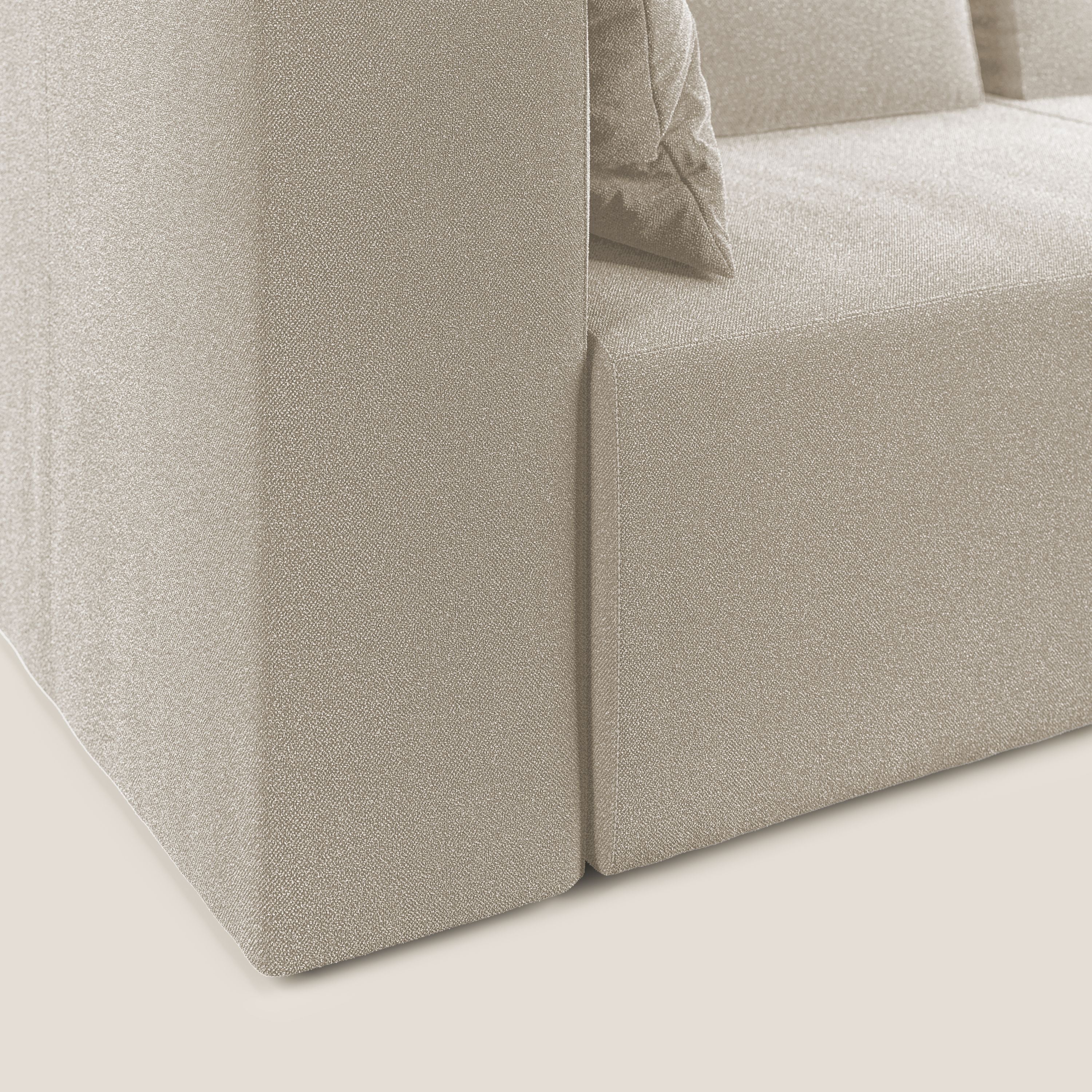 Nettuno canapé d'angle modulable en bouclette douce T07 blanc - Image 6