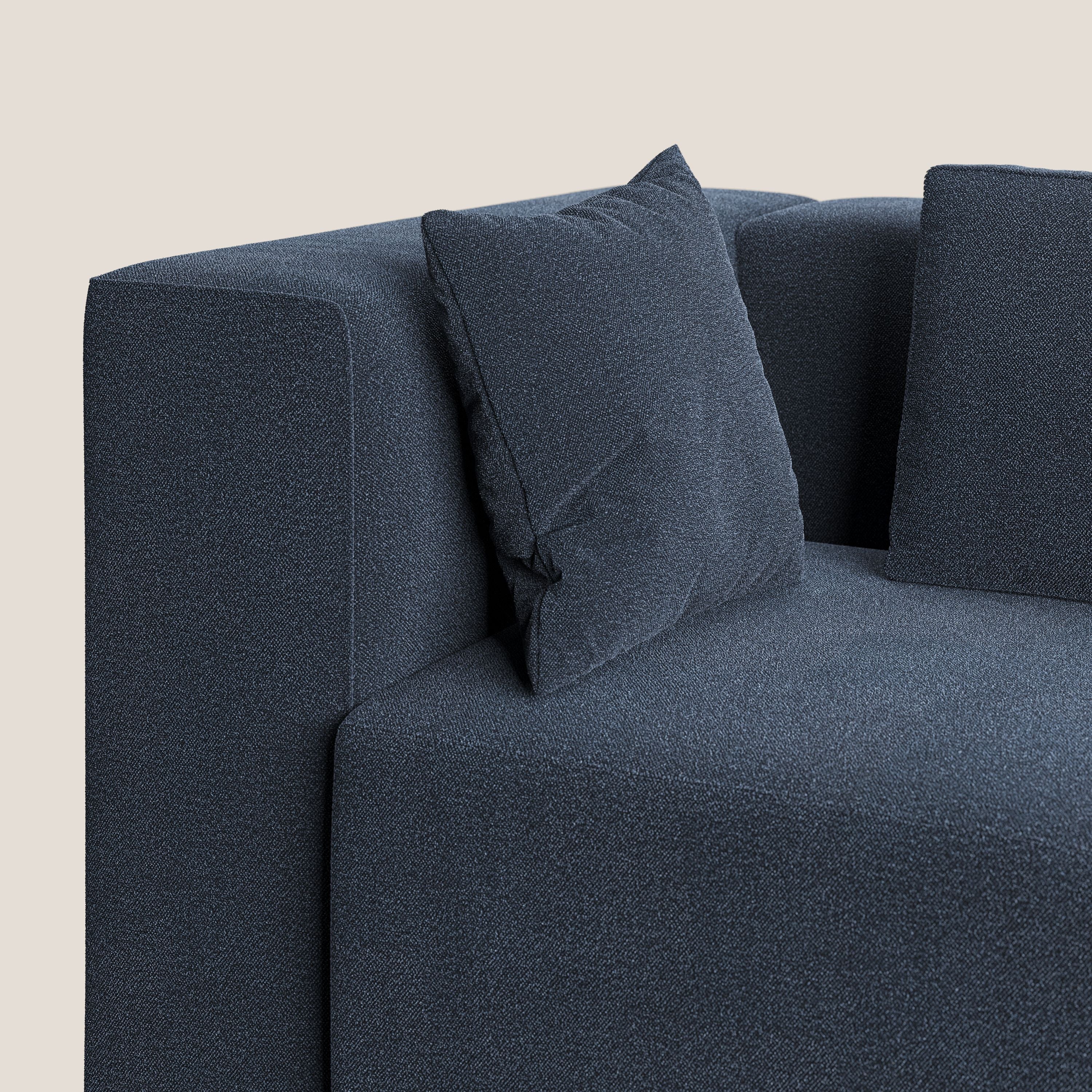 Nettuno canapé d'angle modulable en bouclette douce T07 bleu - Image 3
