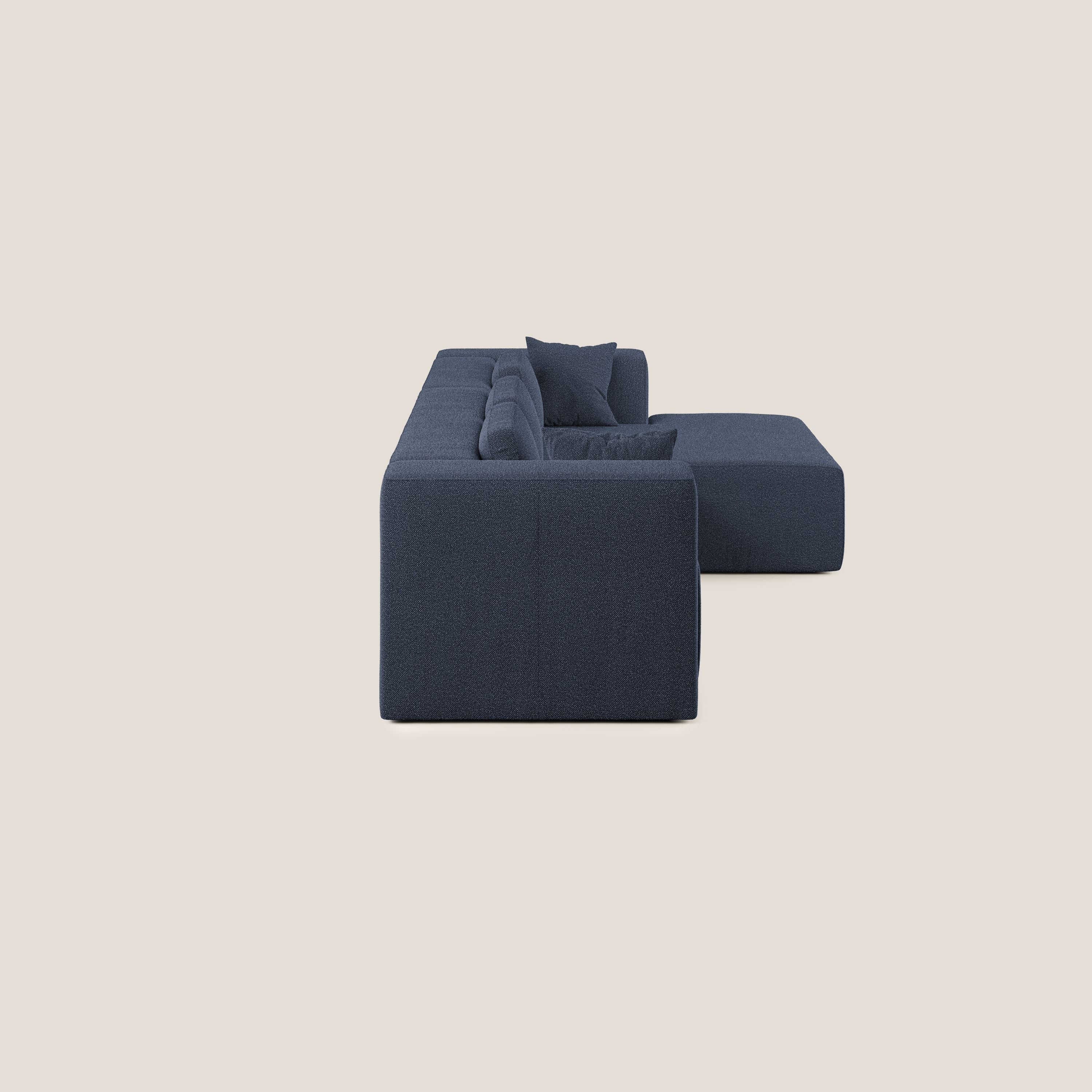 Nettuno canapé d'angle modulable en bouclette douce T07 bleu - Image 5