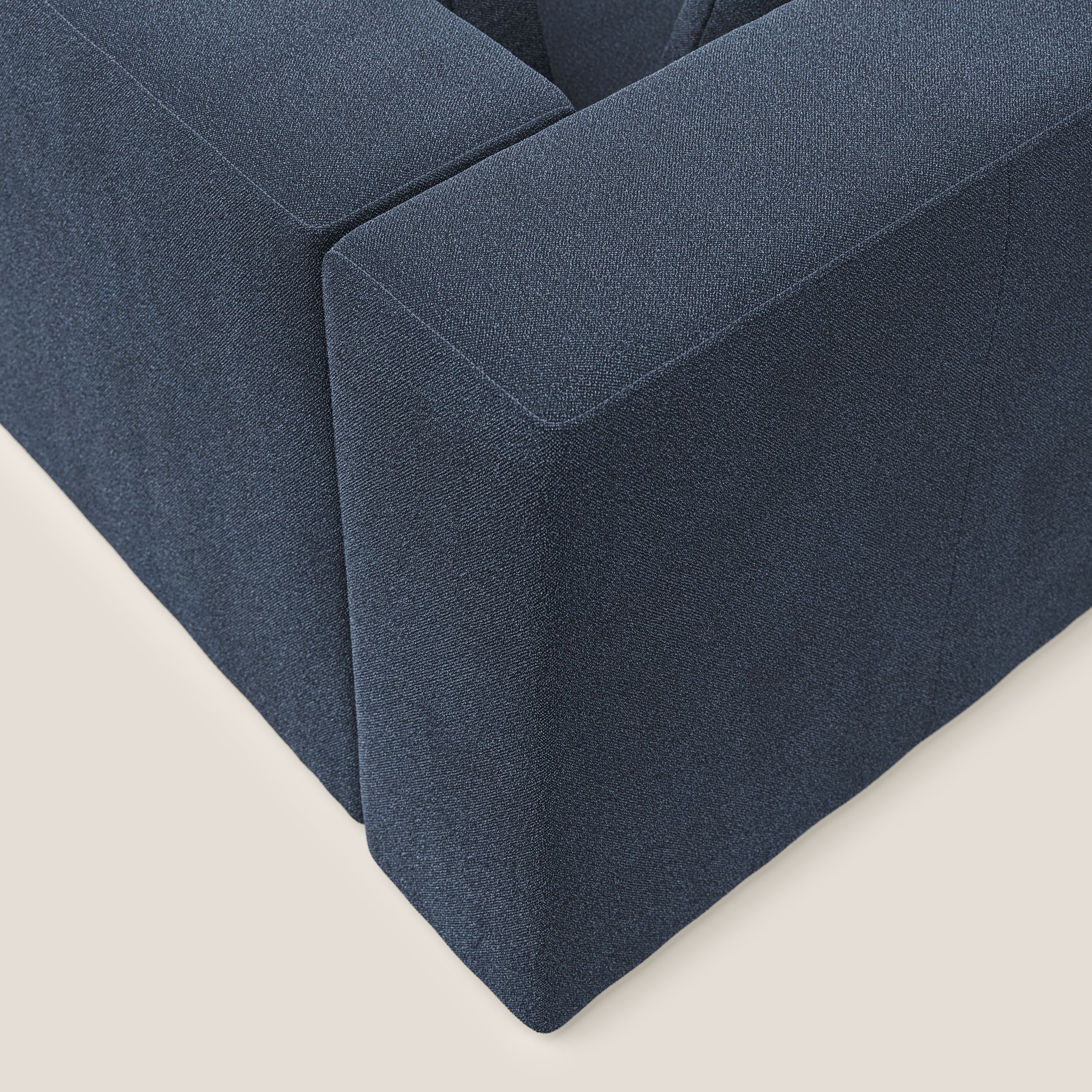 Nettuno canapé d'angle modulable en bouclette douce T07 bleu - Image 8