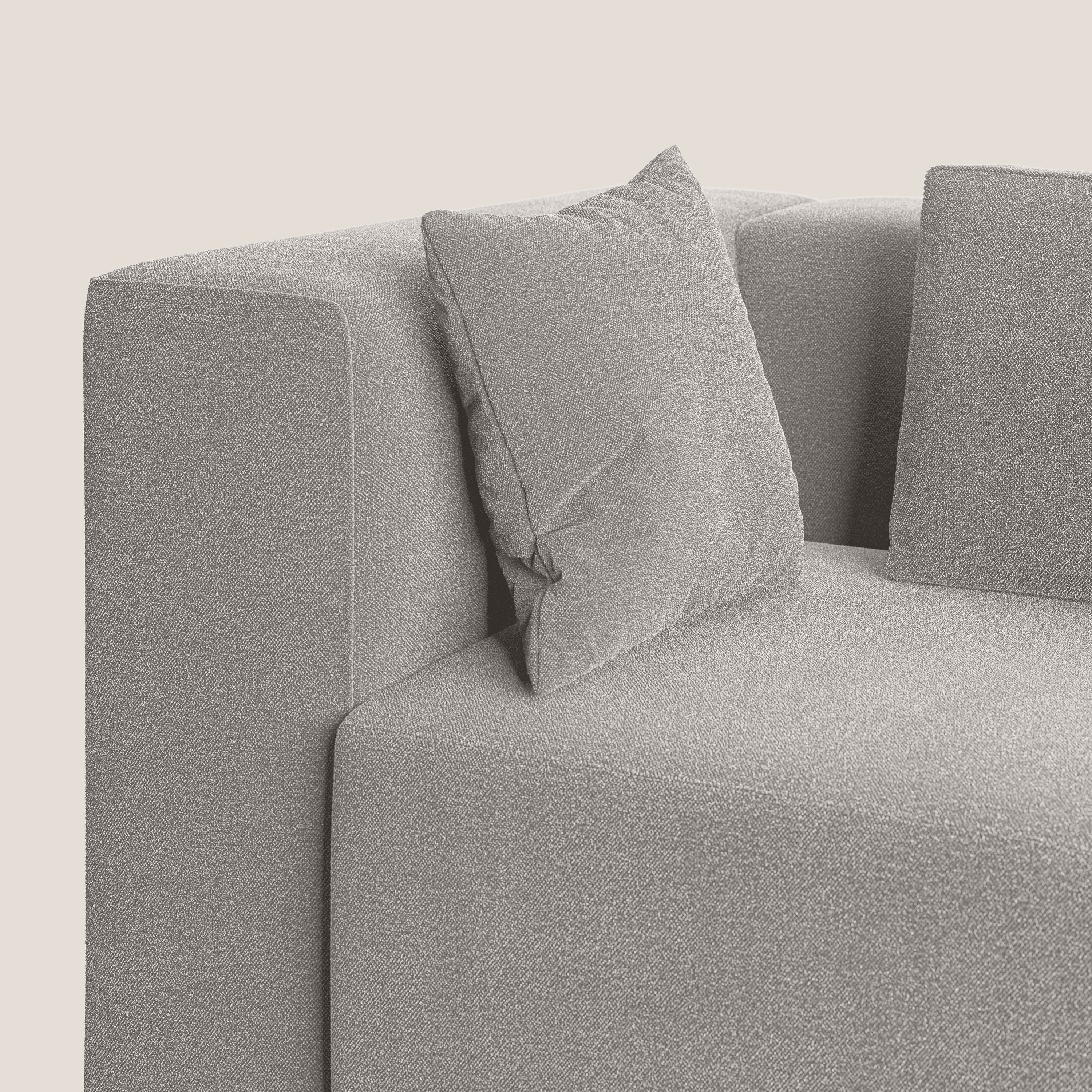 Nettuno canapé d'angle modulable en bouclette douce T07 gris - Image 4