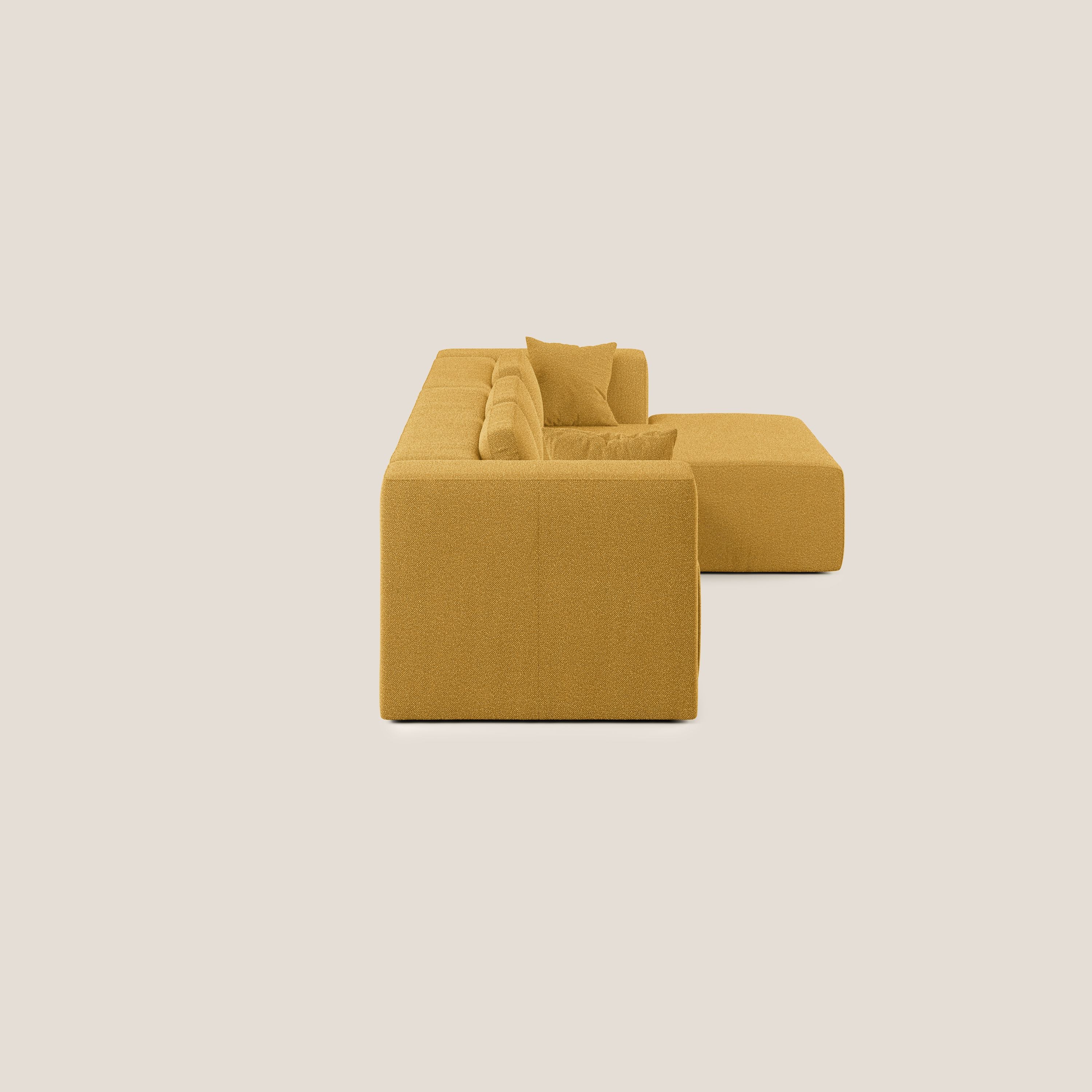 Nettuno canapé d'angle modulable en bouclette douce T07 jaune - Image 4