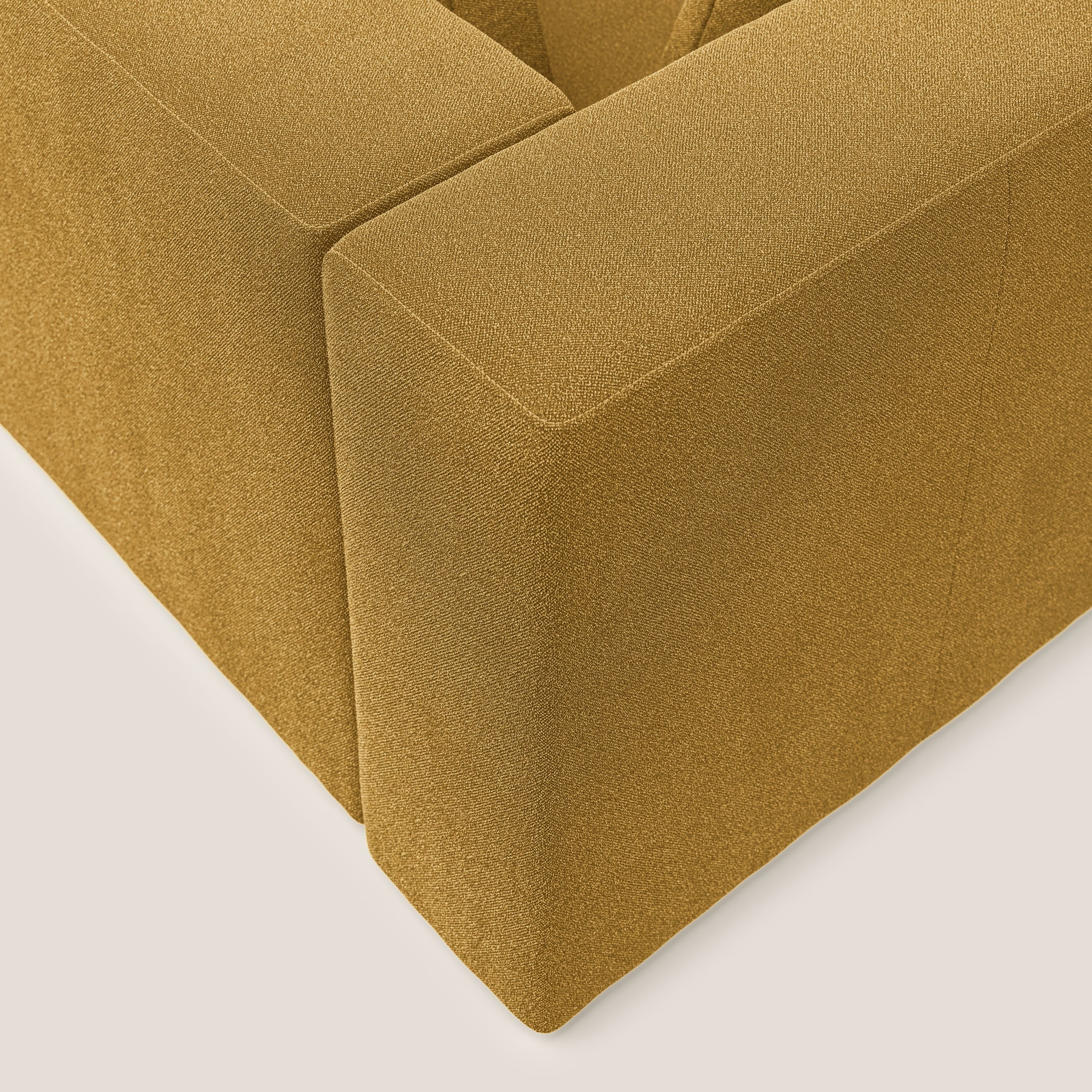 Nettuno canapé d'angle modulable en bouclette douce T07 jaune - Image 7