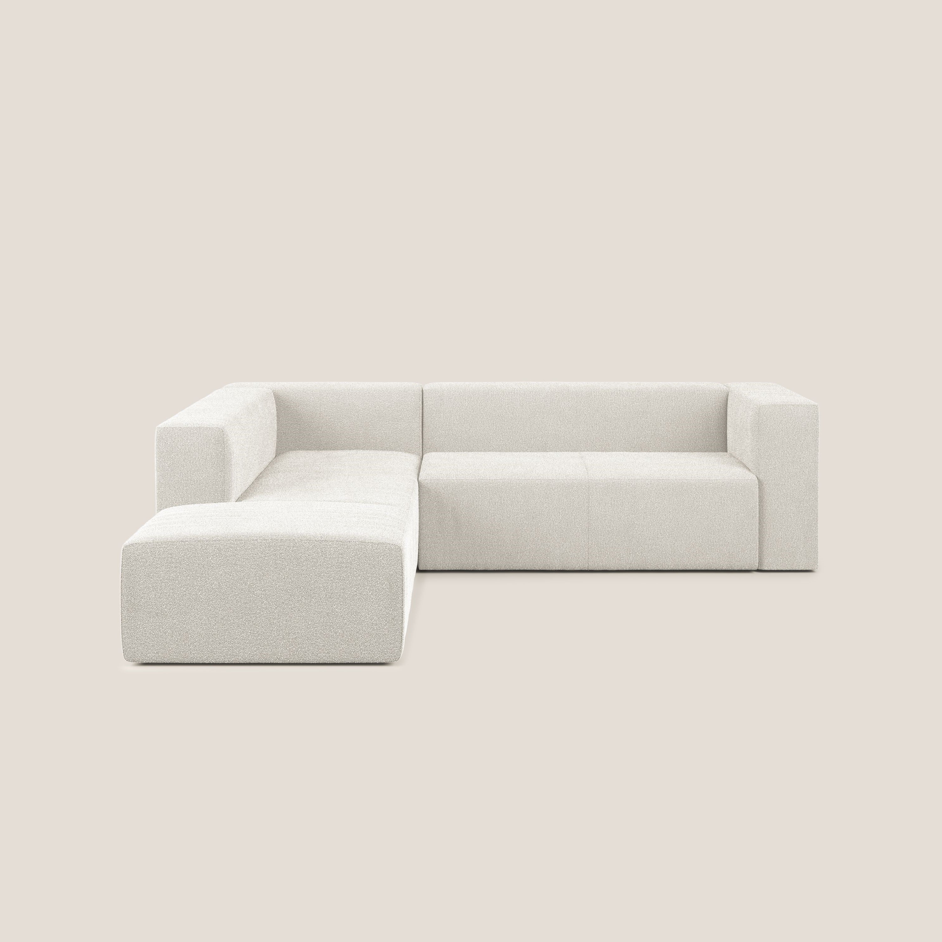 Nettuno canapé d'angle modulable en bouclette douce T07 blanc - Image 8