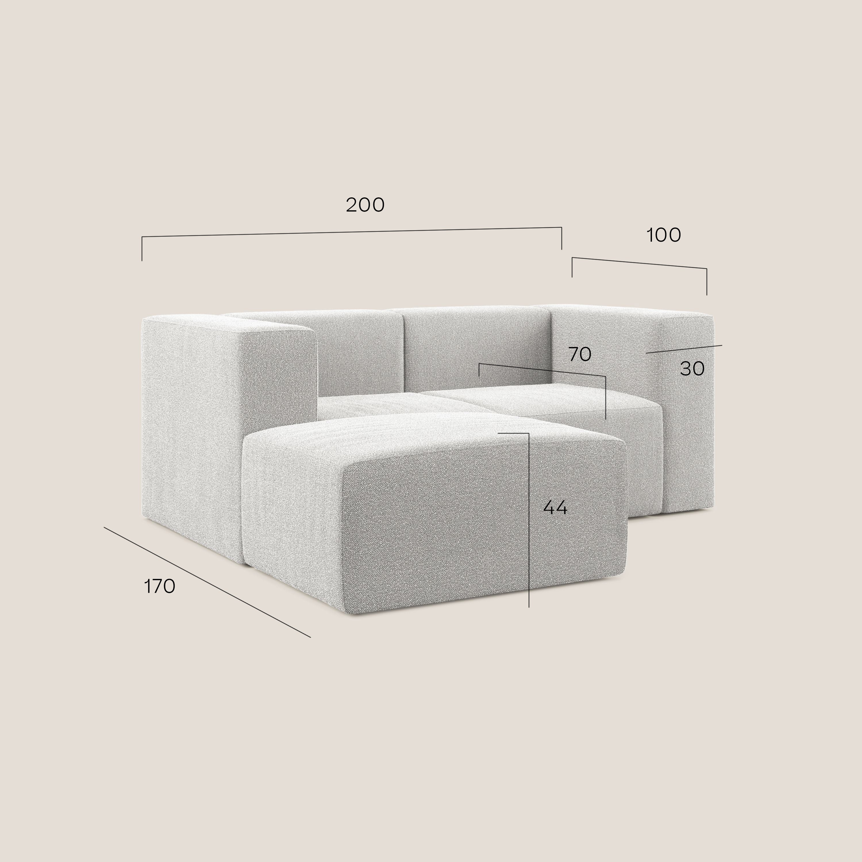 Nettuno canapé d'angle reversible modulable en bouclette douce T07 anthracite - Image 6