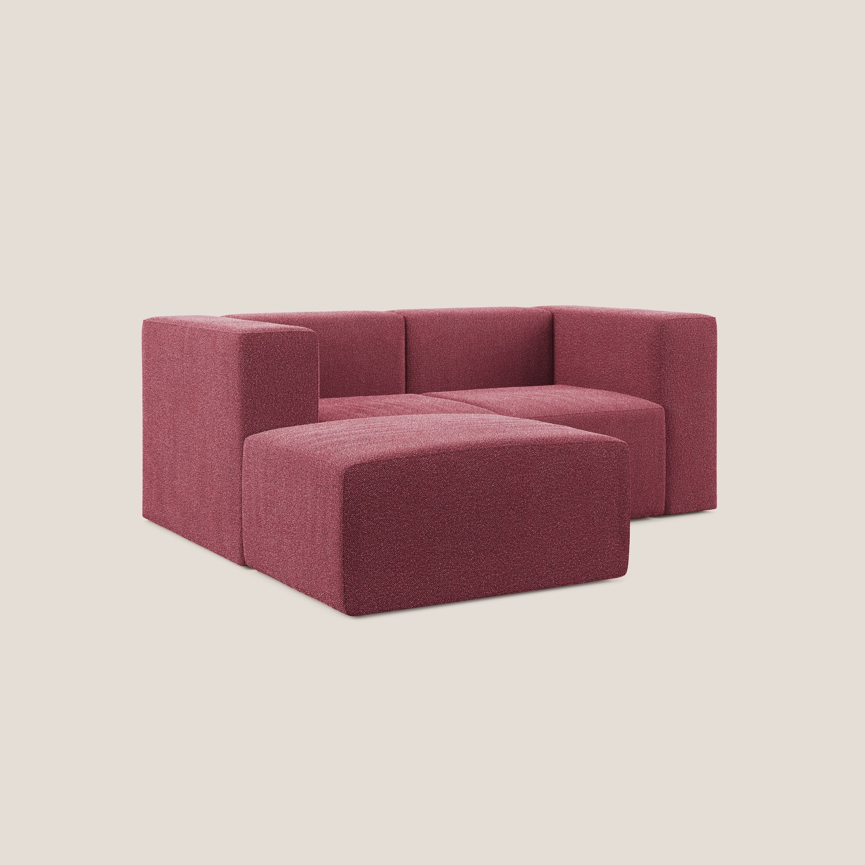 Nettuno canapé d'angle reversible modulable en bouclette douce T07 rouge - Image 3