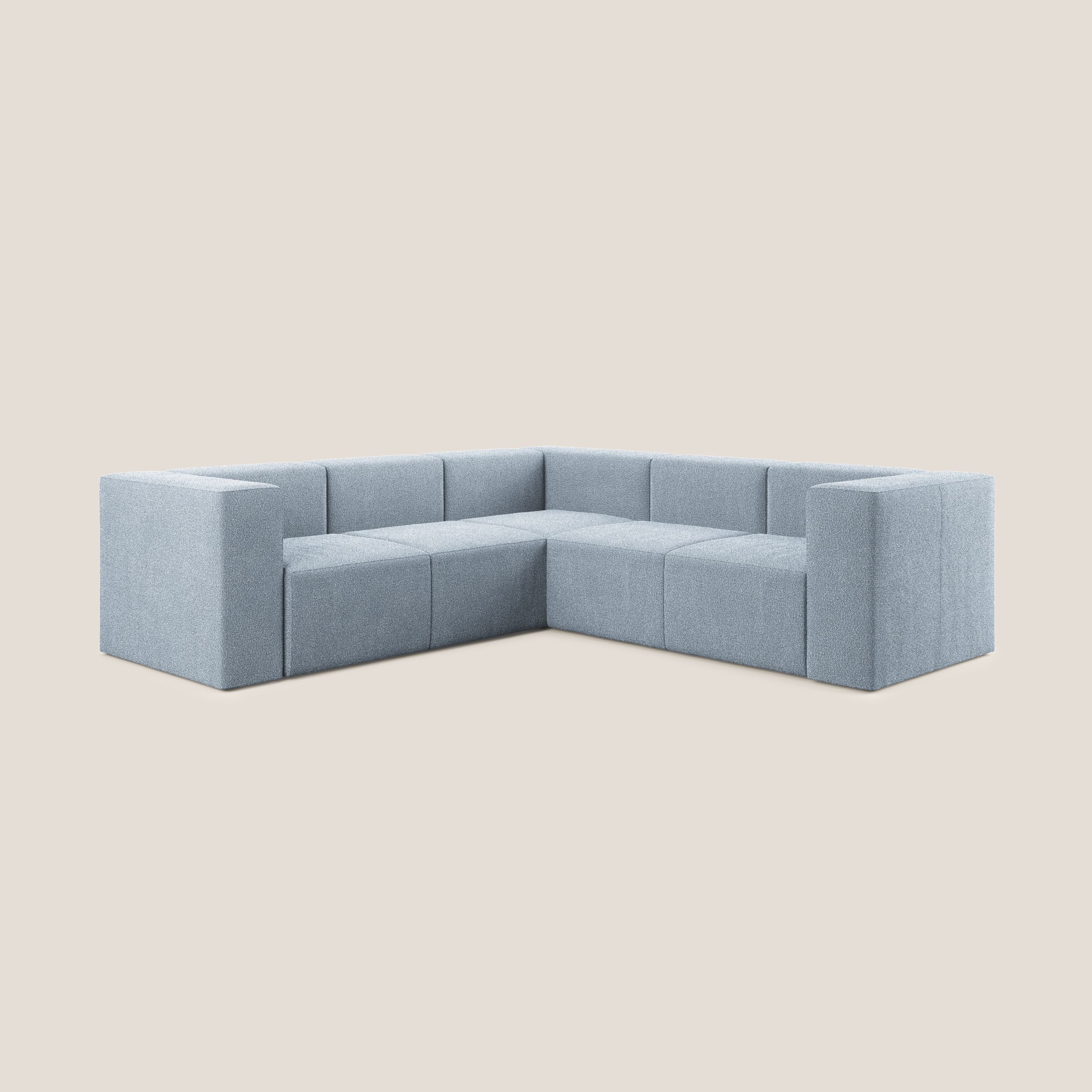 Nettuno canapé d'angle reversible modulable en bouclette douce T07 sucre glace - Image 2