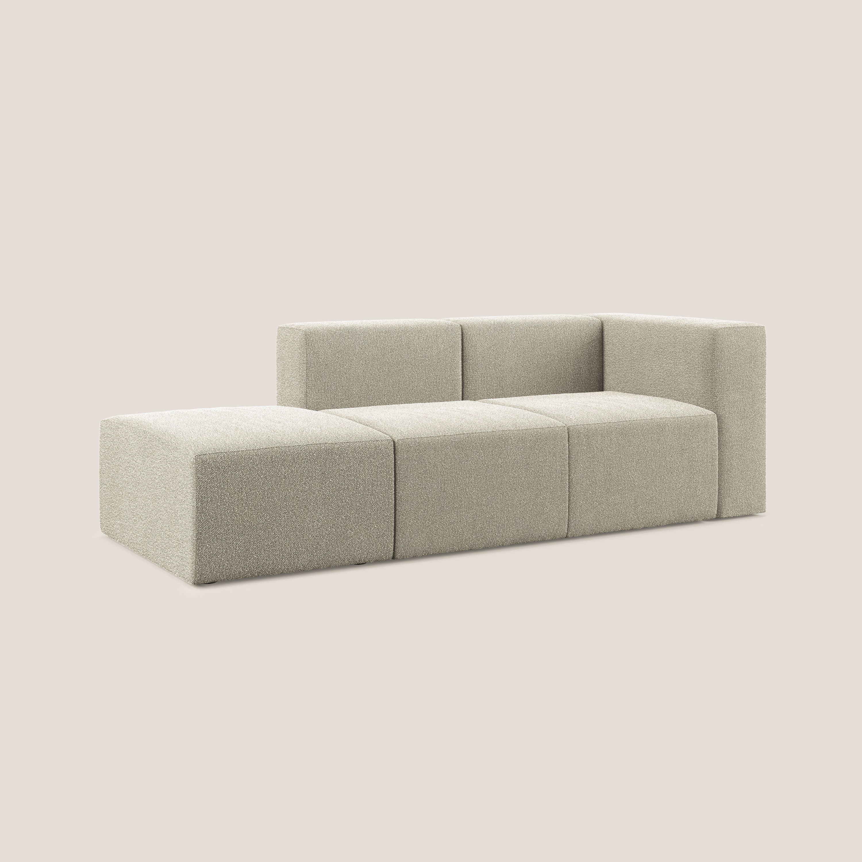 Nettuno canapé moderne modulable en bouclette douce T07 beige - Image 2