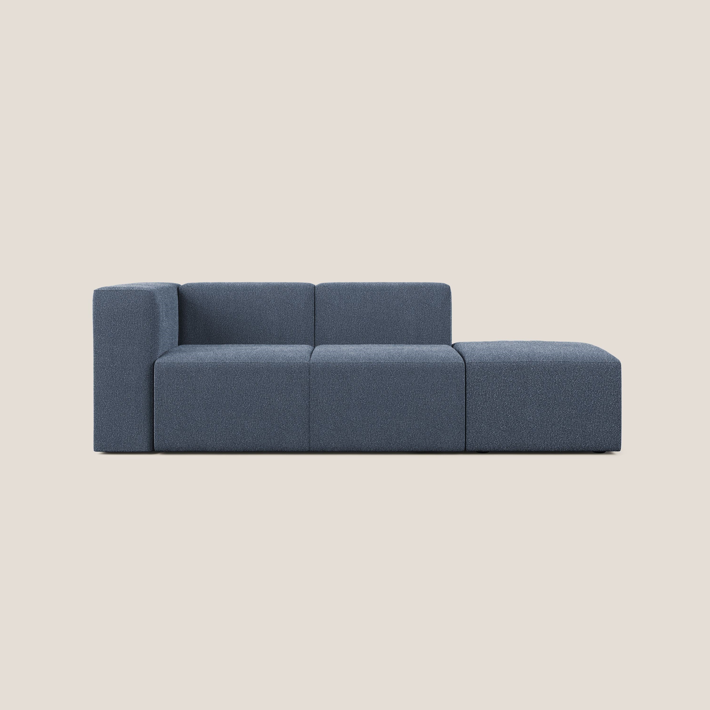 Nettuno canapé moderne modulable en bouclette douce T07 bleu - Image 8