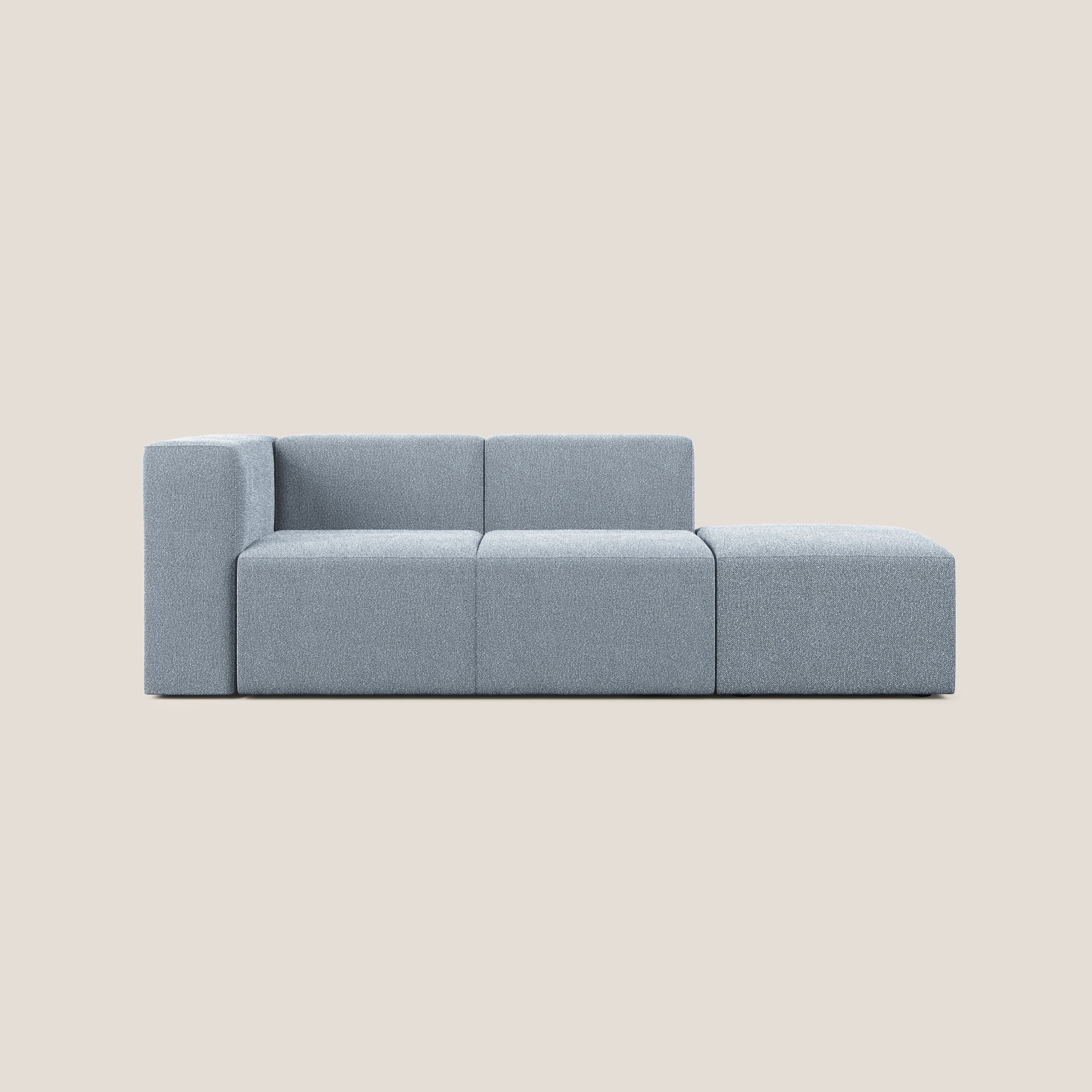 Nettuno canapé moderne modulable en bouclette douce T07 sucre glace
