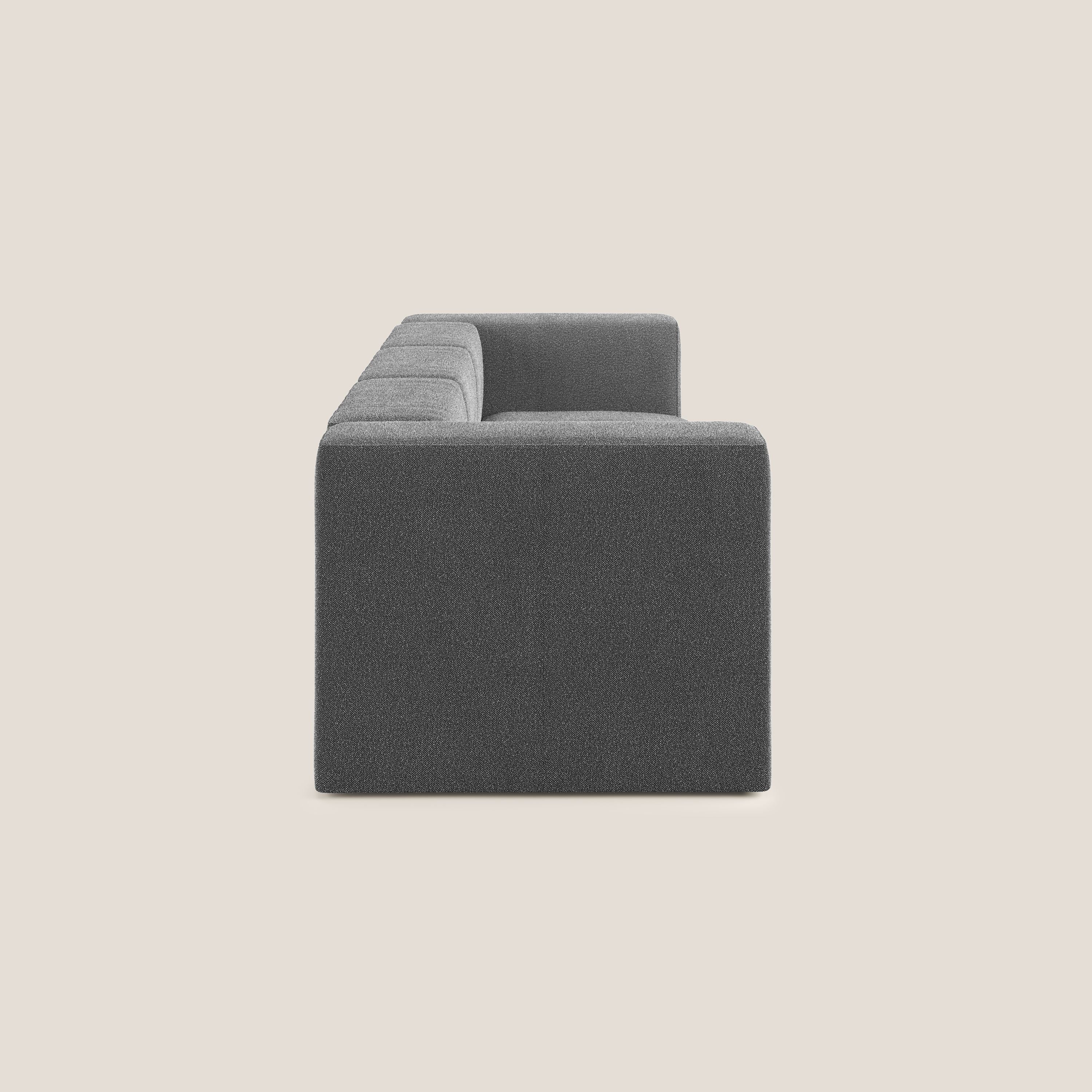 Nettuno canapé moderne modulable 3 assises en bouclette douce T07 anthracite - Image 3