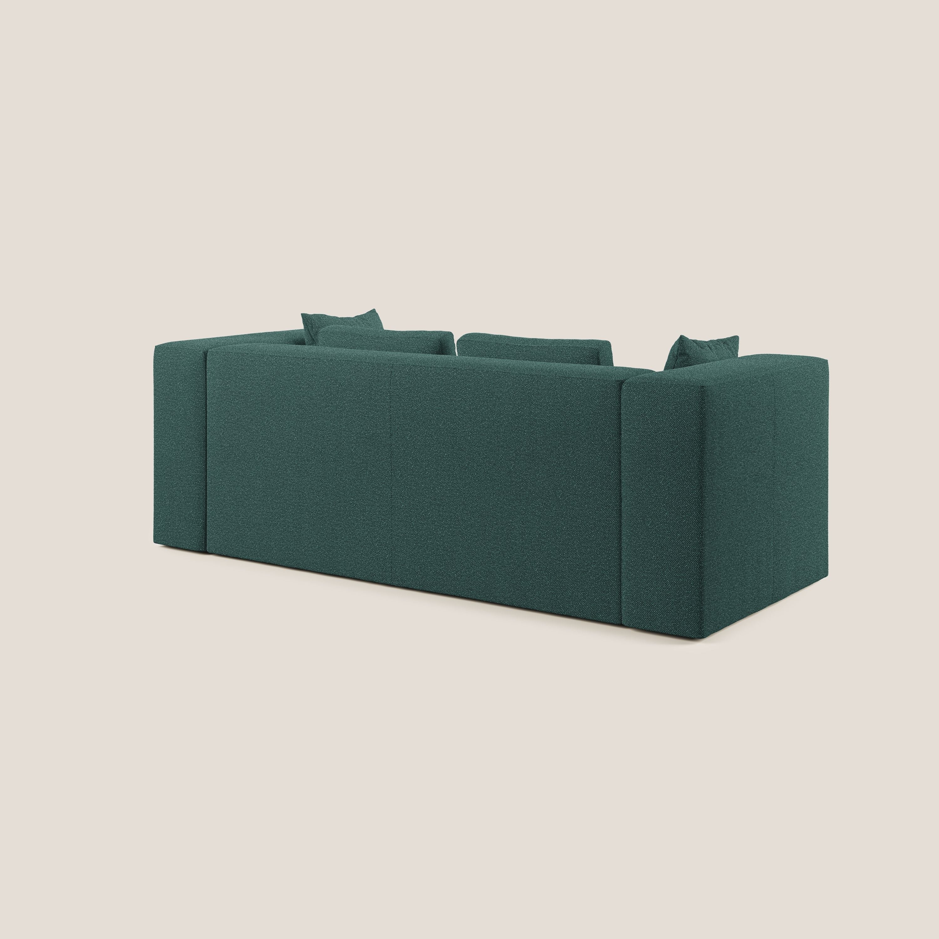 Nettuno canapé moderne modulable en bouclette douce T07 vert - Image 3