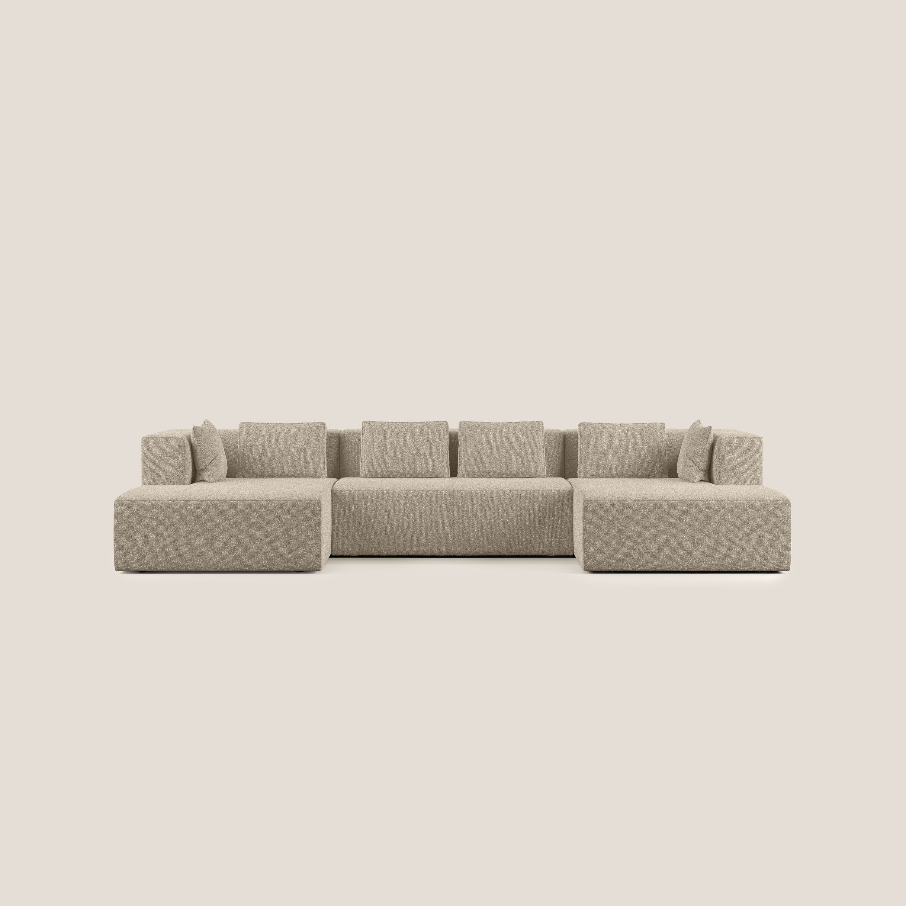 Nettuno canapé panoramique en bouclette douce T07 beige