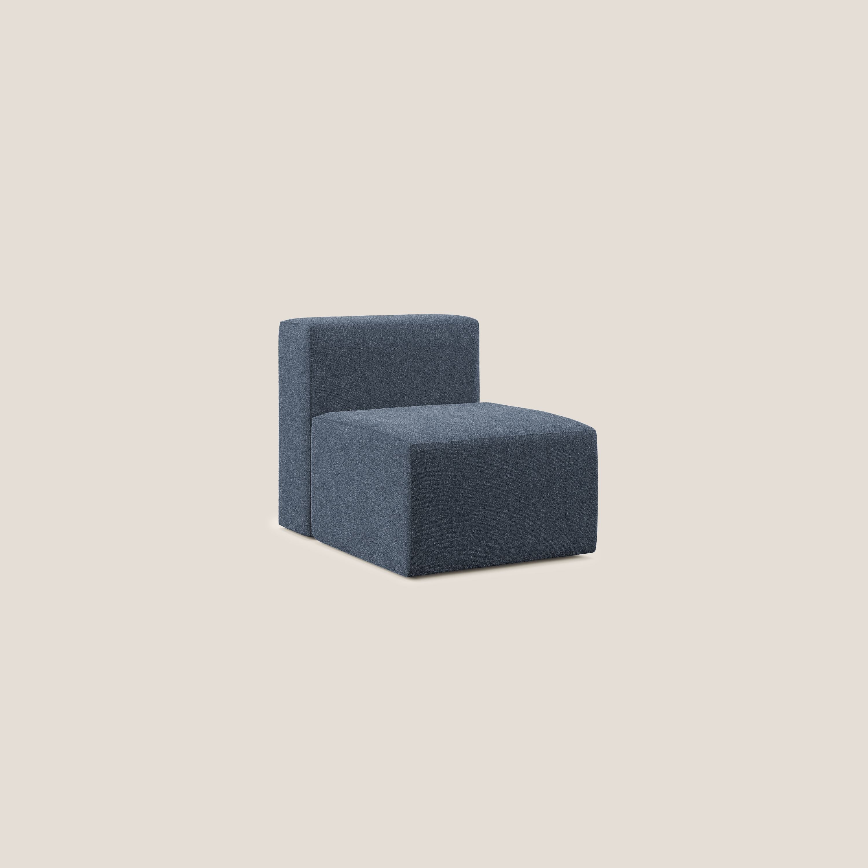 Nettuno module de fauteuil central en bouclette douce T07 bleu - Image 2
