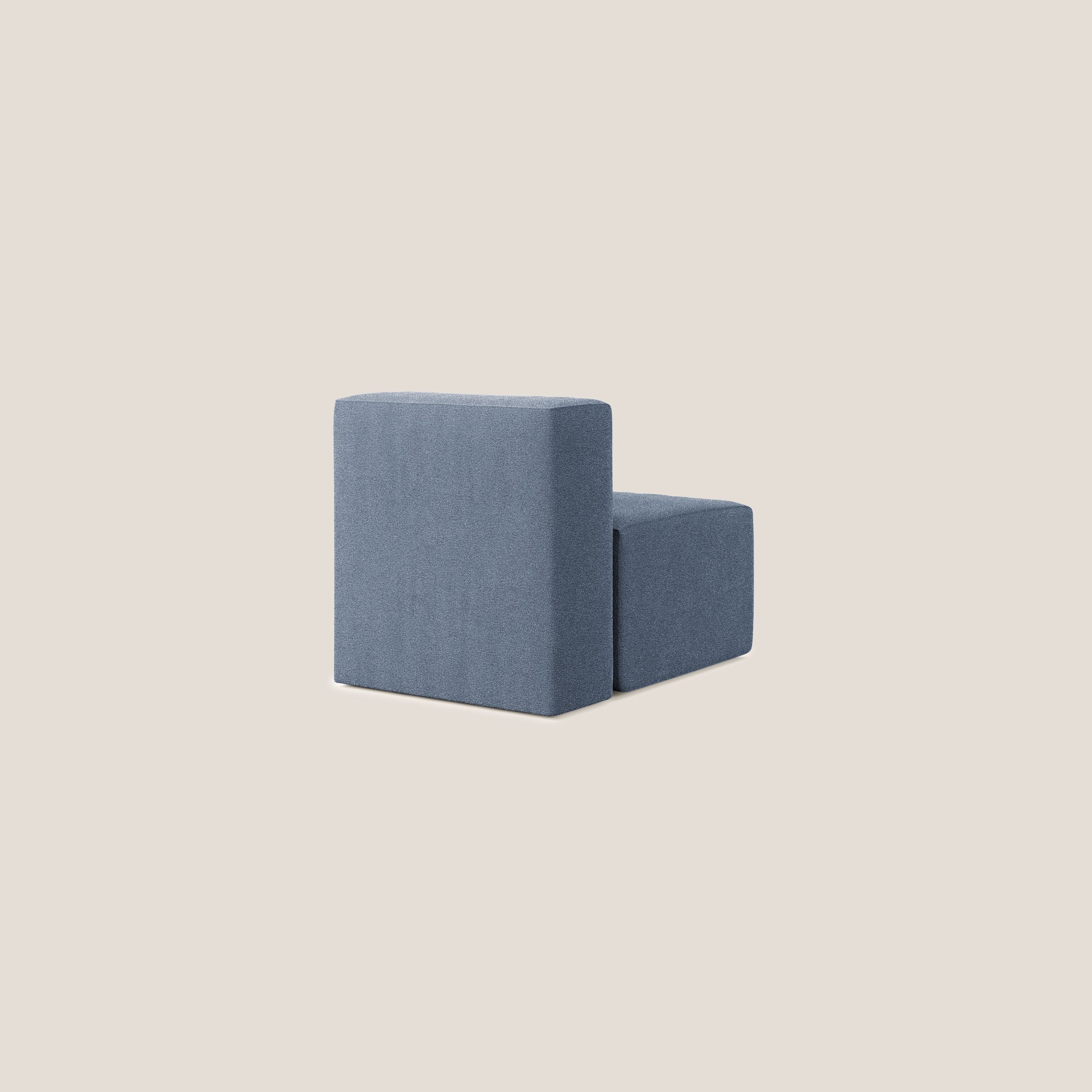 Nettuno module de fauteuil central en bouclette douce T07 bleu - Image 4
