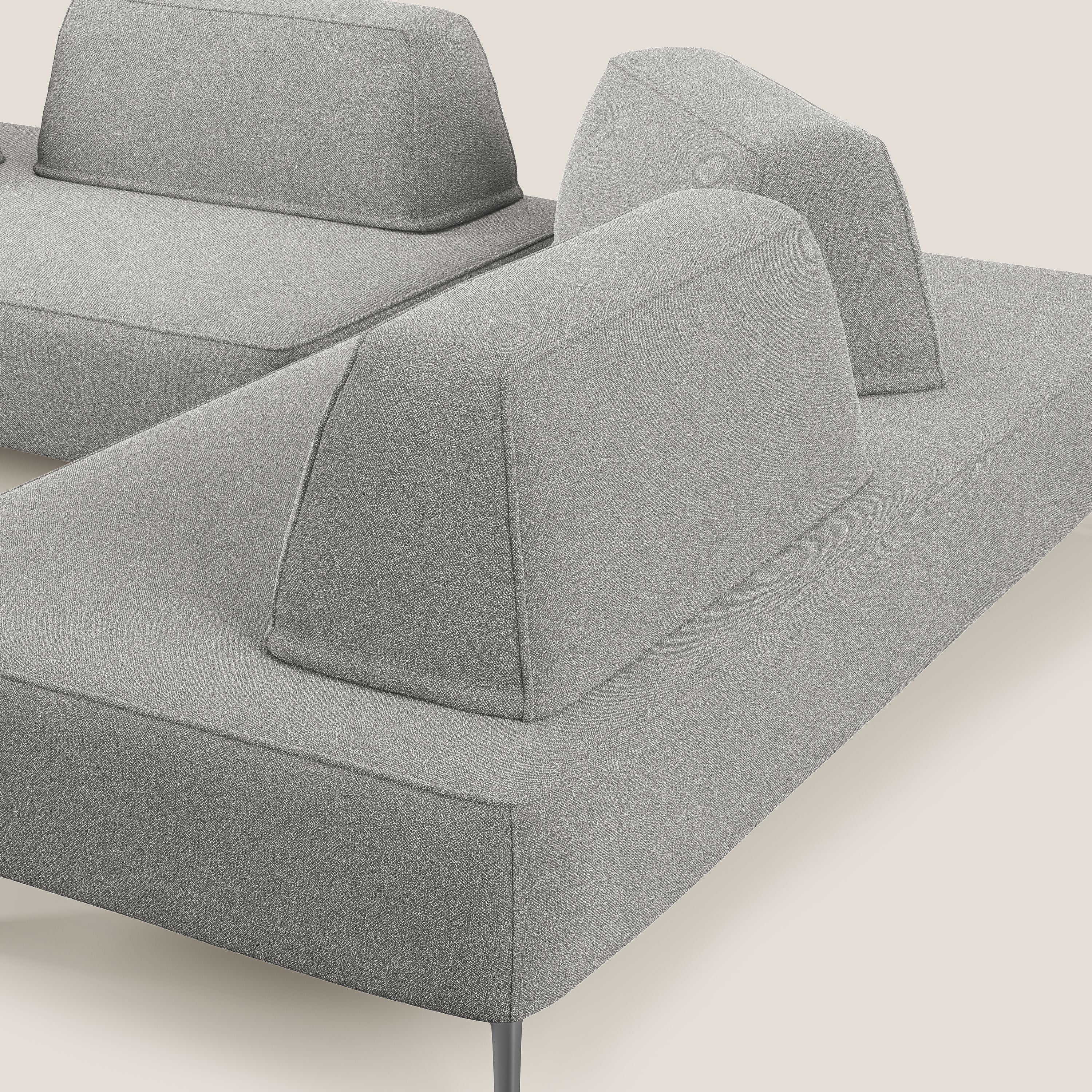 Newton canapé d'angle modulable avec dossiers amovibles en T07 gris - Image 7