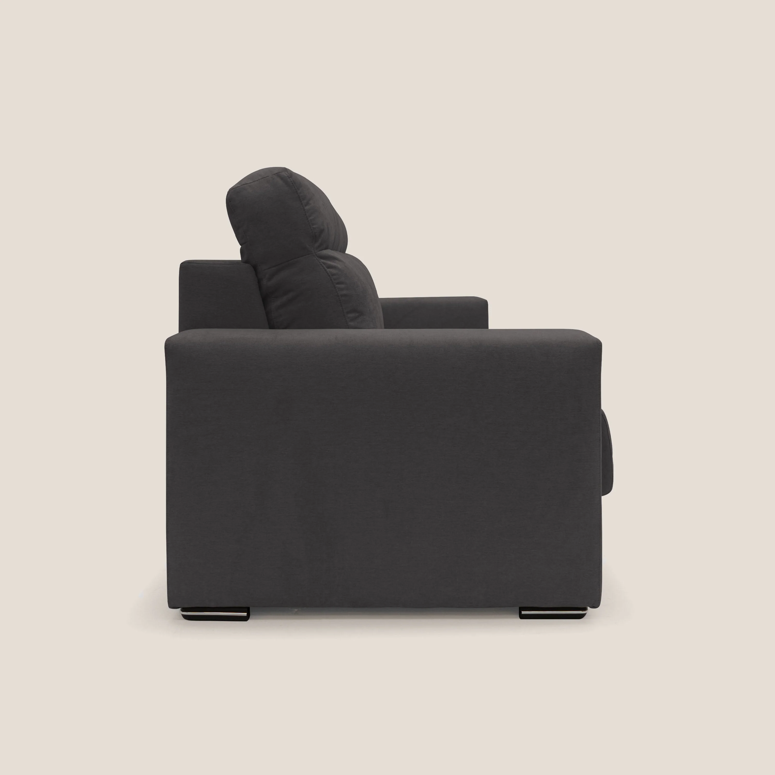 Nikita canapé lit convertible avec haut dossier moelleux en tissu doux imperméable T02 noir - Image 6