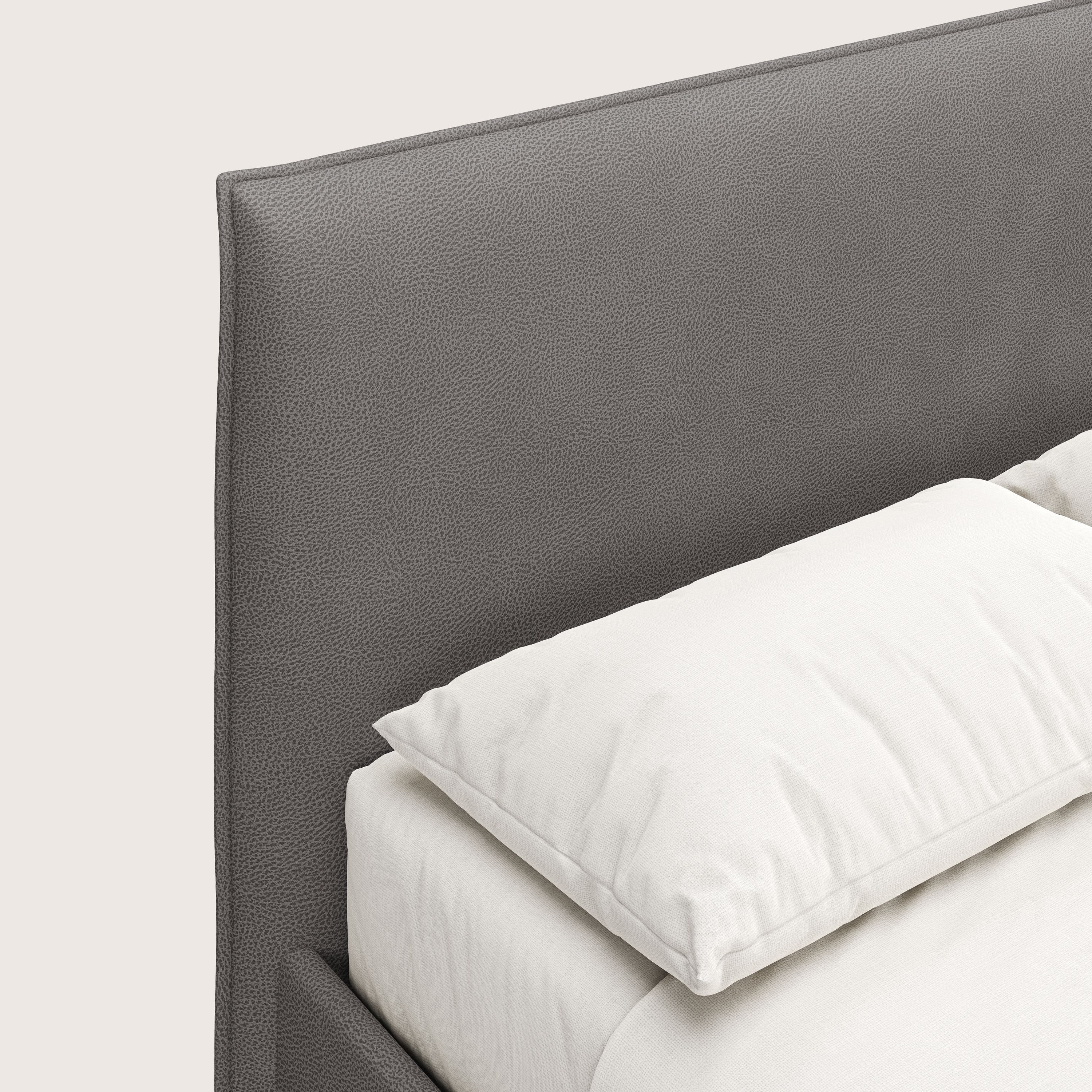 Nina lit coffre au design minimaliste en microfibre détachable effet cuir T15 anthracite - Image 6