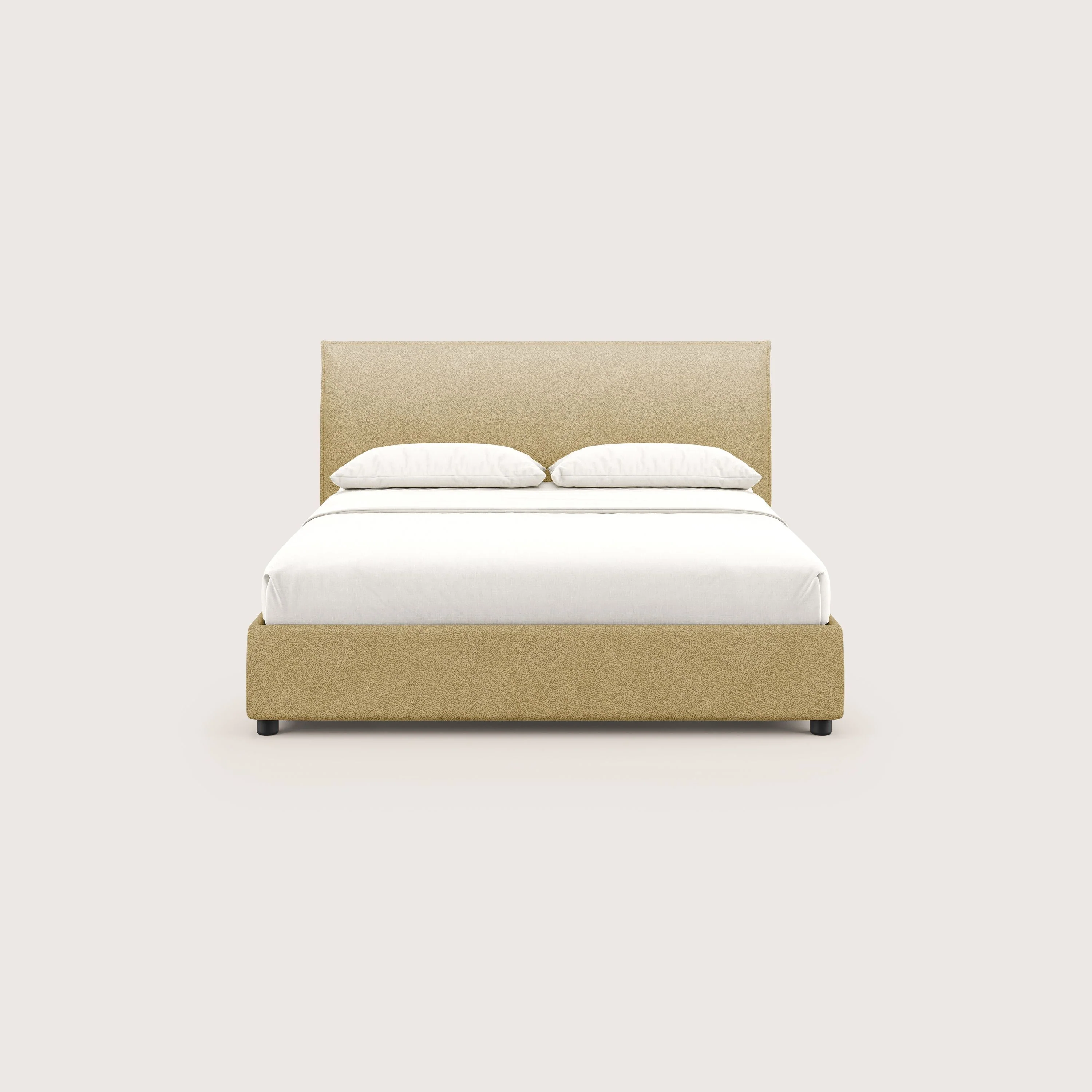 Nina lit coffre au design minimaliste en microfibre détachable effet cuir T15 jaune - Image 3