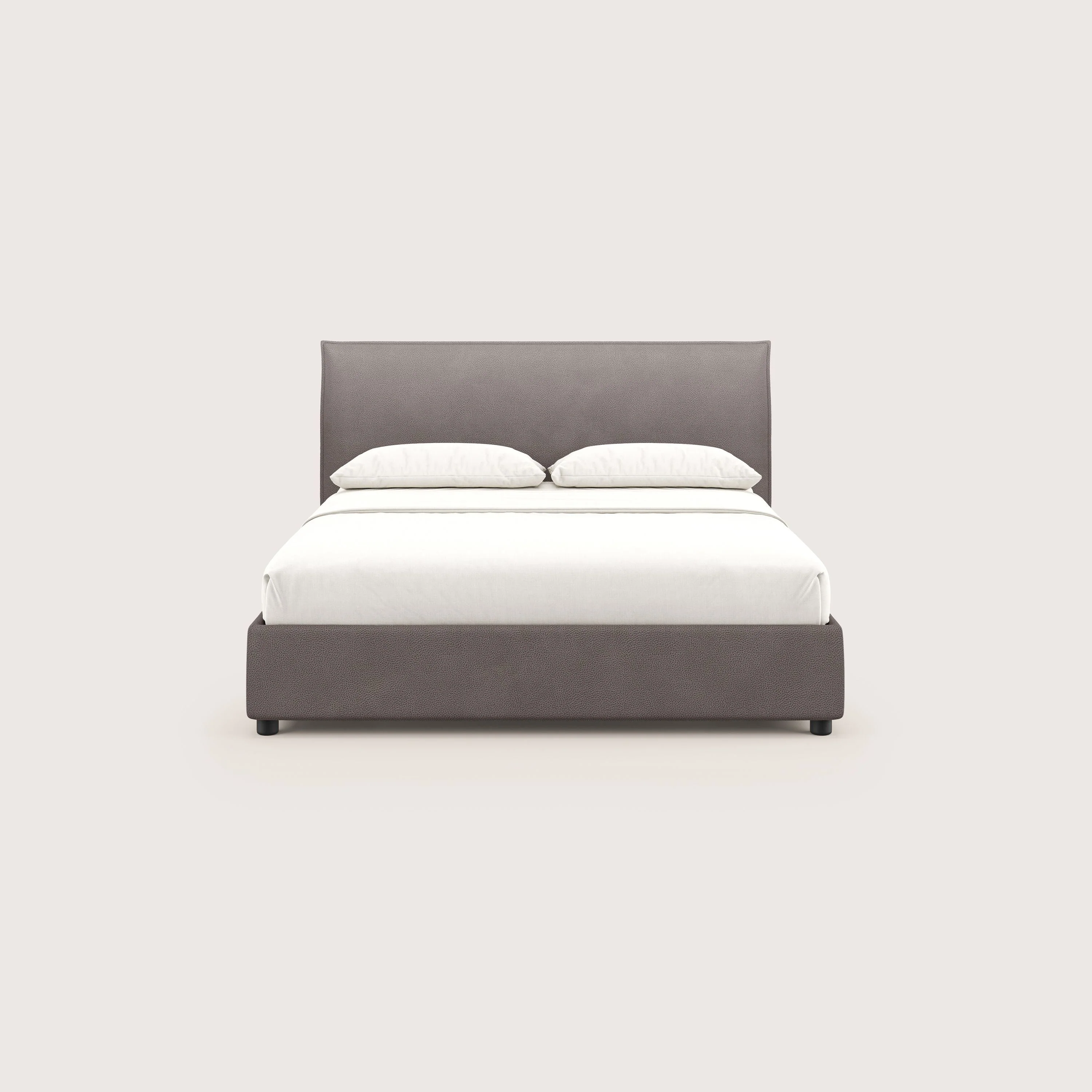 Nina lit coffre au design minimaliste en microfibre détachable effet cuir T15 marron - Image 3