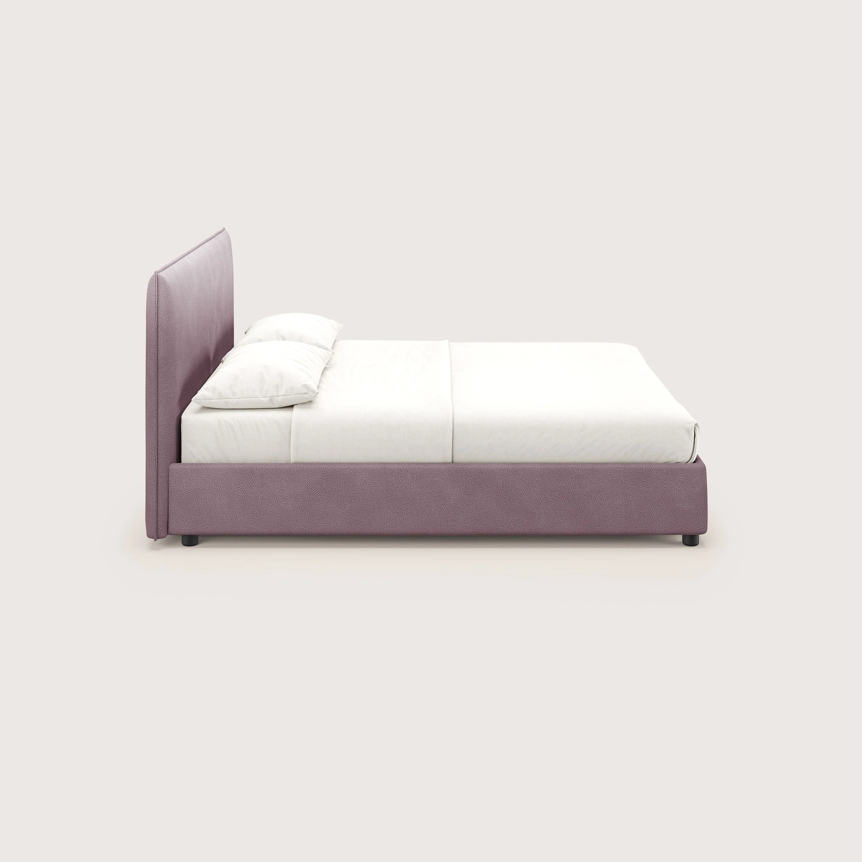 Nina lit coffre au design minimaliste en microfibre détachable effet cuir T15 rose - Image 4