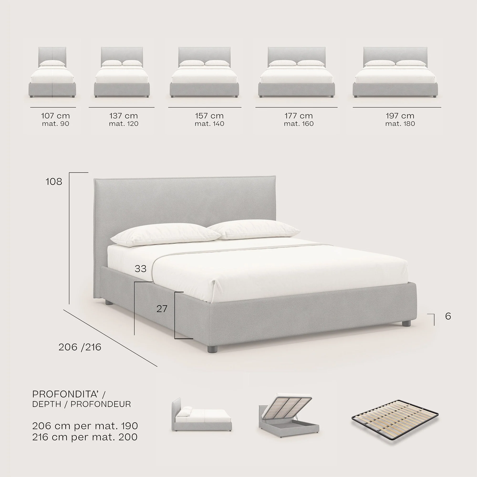 Nina lit coffre au design minimaliste en microfibre détachable effet cuir T15 rose - Image 9