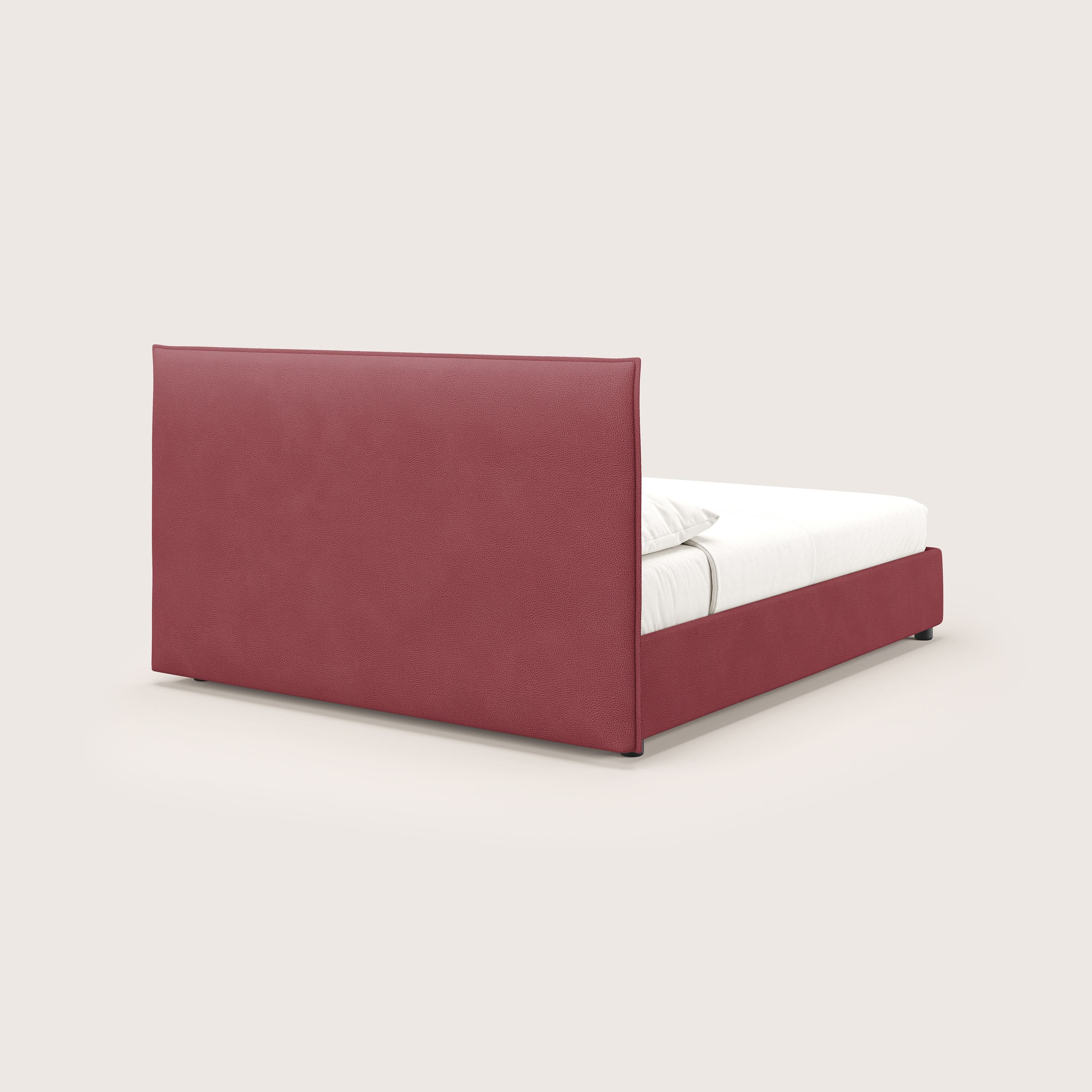 Nina lit coffre au design minimaliste en microfibre détachable effet cuir T15 rouge - Image 5