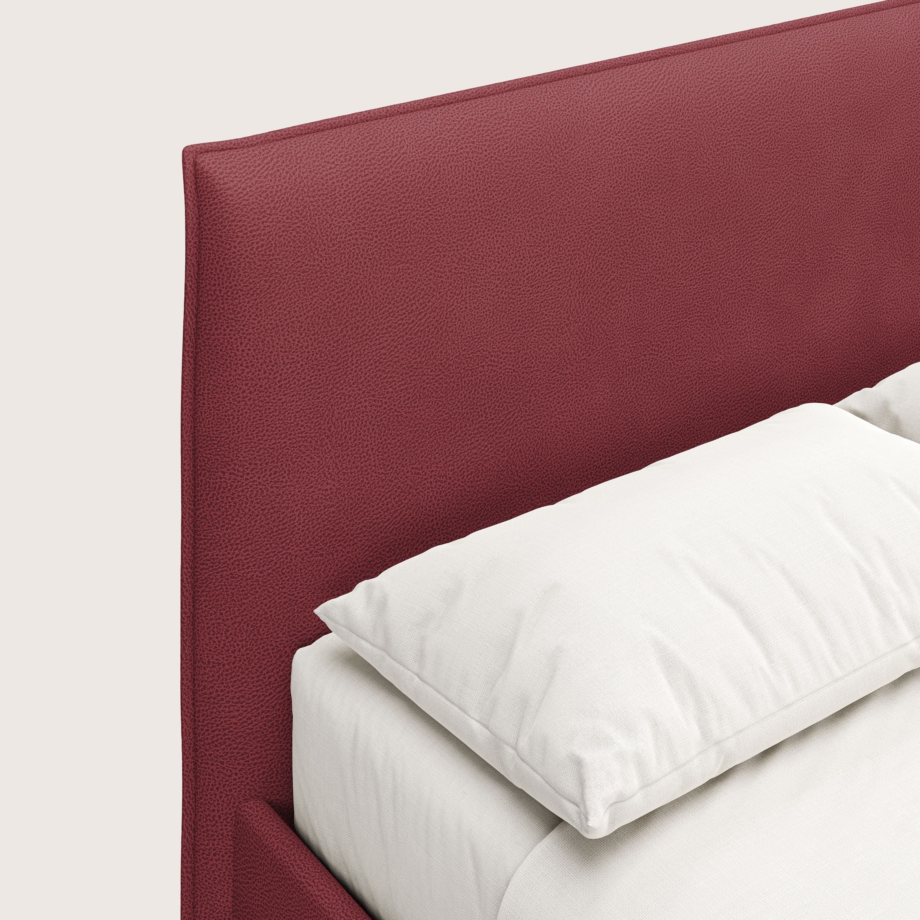 Nina lit coffre au design minimaliste en microfibre détachable effet cuir T15 rouge - Image 6