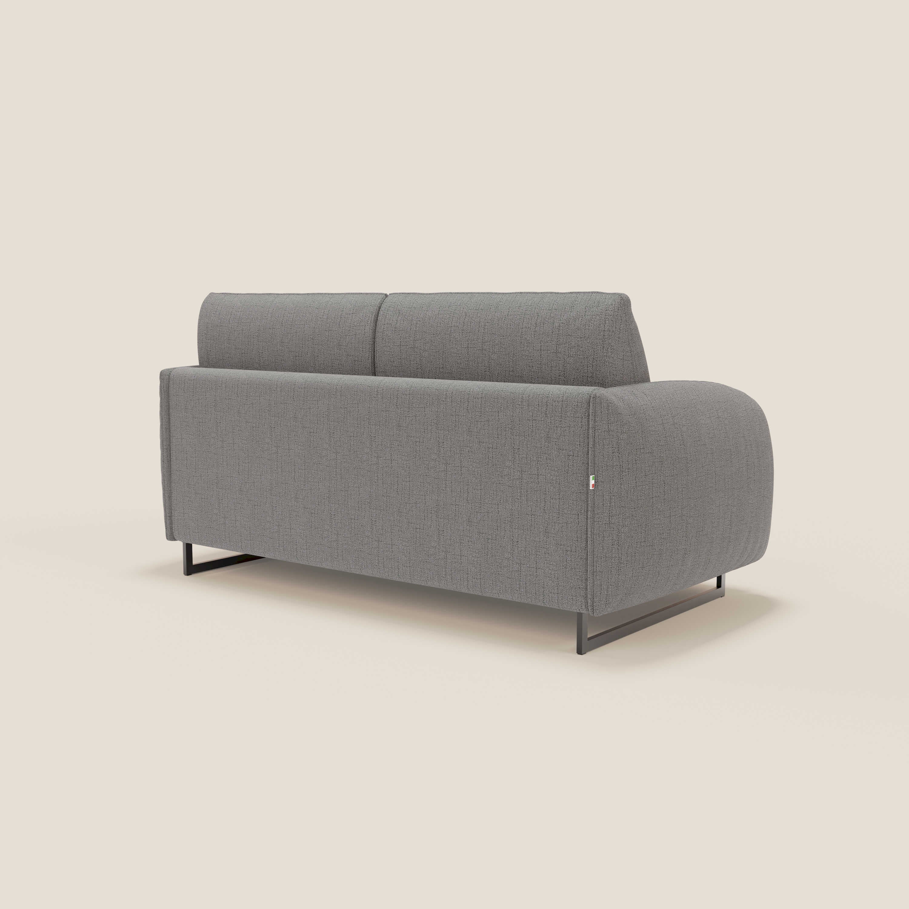 Ninfea Canapé convertible de design avec pieds hauts en métal et matelas H18 cm en tissu imperméable T03 gris - Image 7