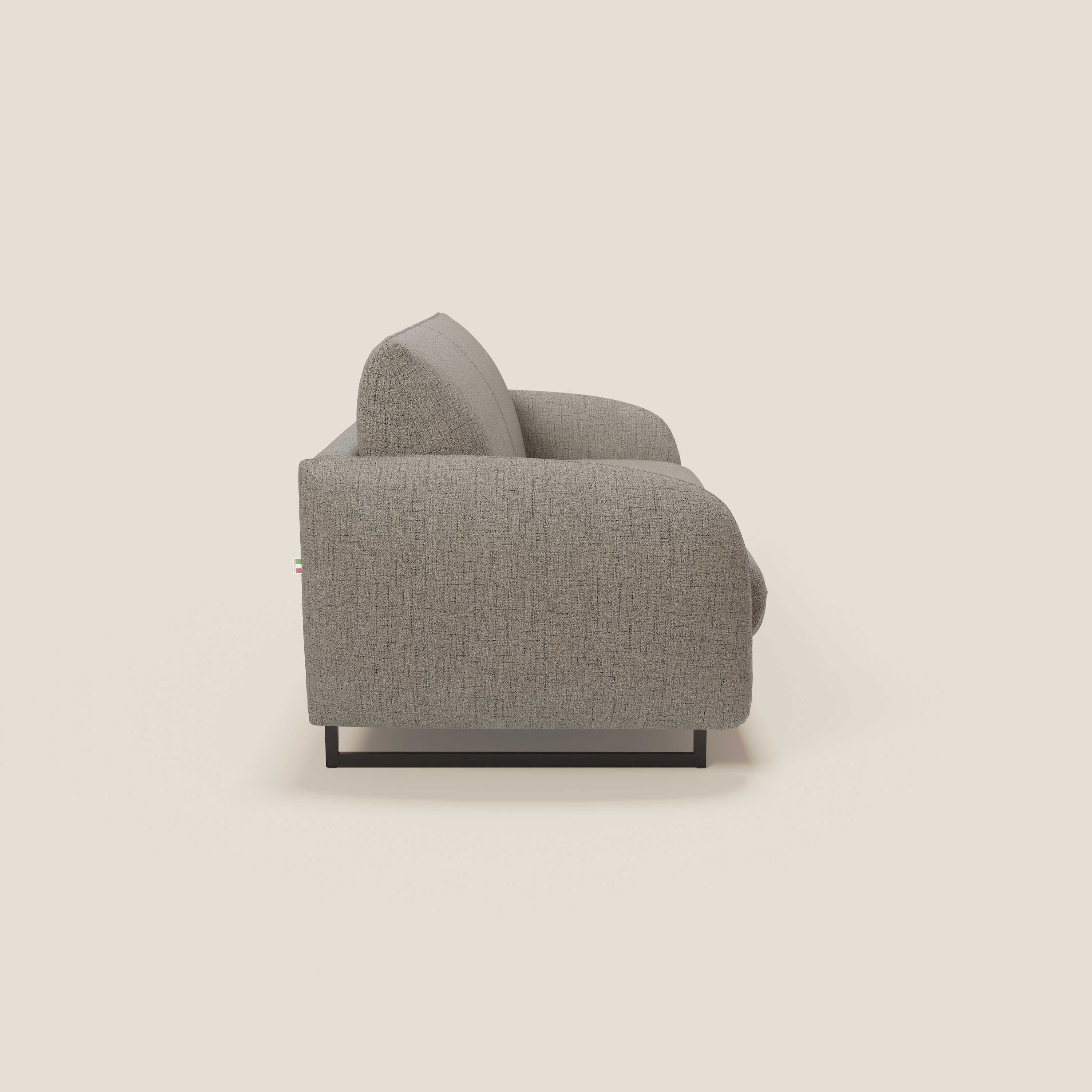 Ninfea Canapé convertible de design avec pieds hauts en métal et matelas H18 cm en tissu imperméable T03 taupe - Image 6
