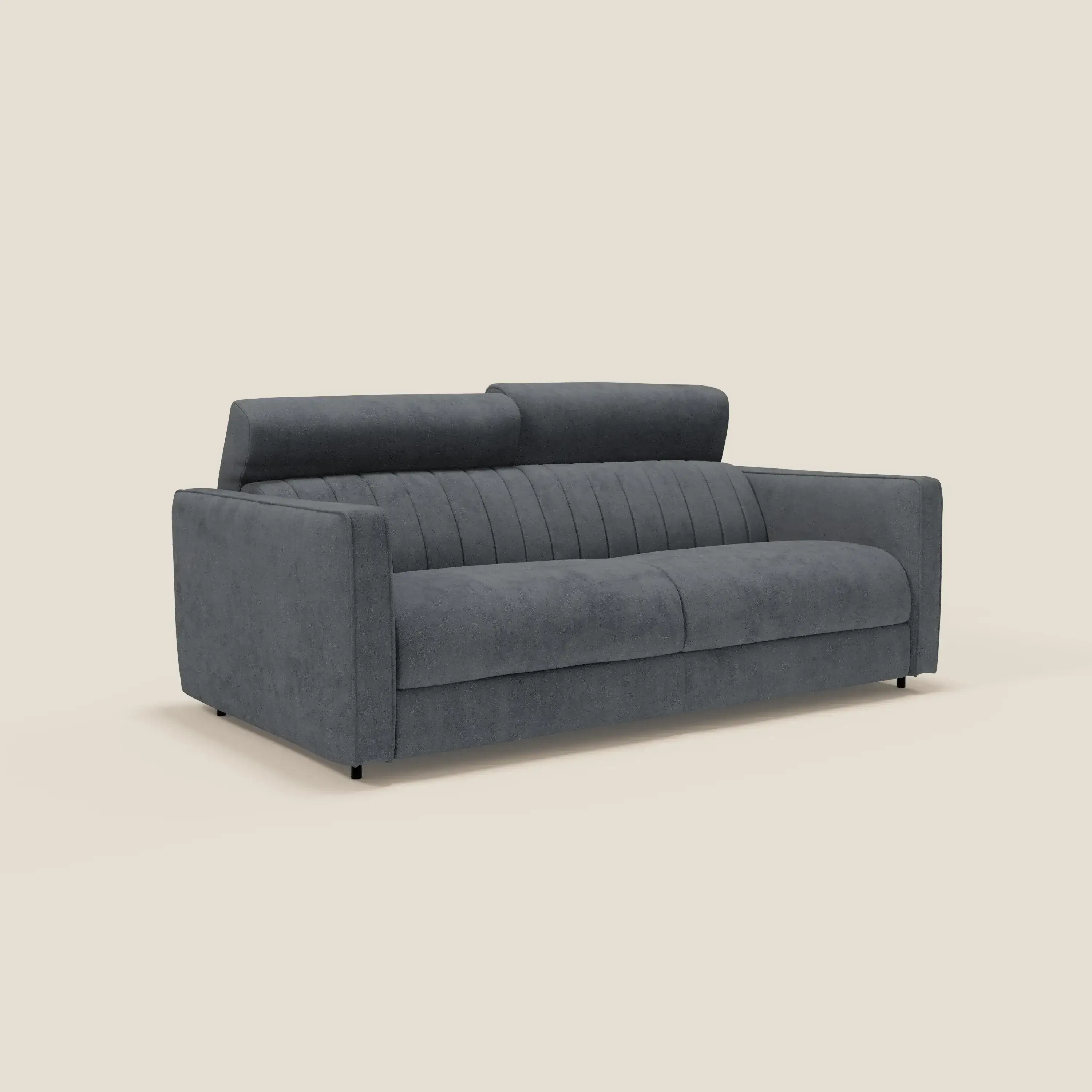 Nivon CanapĂ© convertible moderne avec tĂȘtiĂšre en tissu dĂ©tachable Ă l'eau T25 anthracite