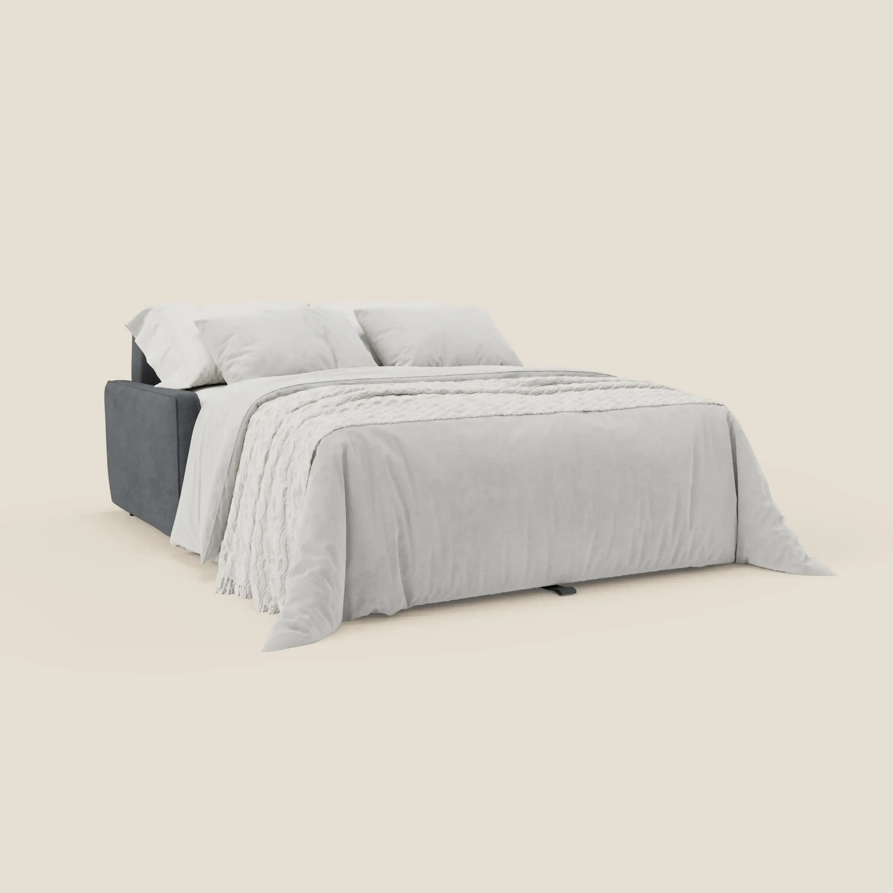 Nivon CanapĂ© convertible moderne avec tĂȘtiĂšre en tissu dĂ©tachable Ă l'eau T25 anthracite - Image 2
