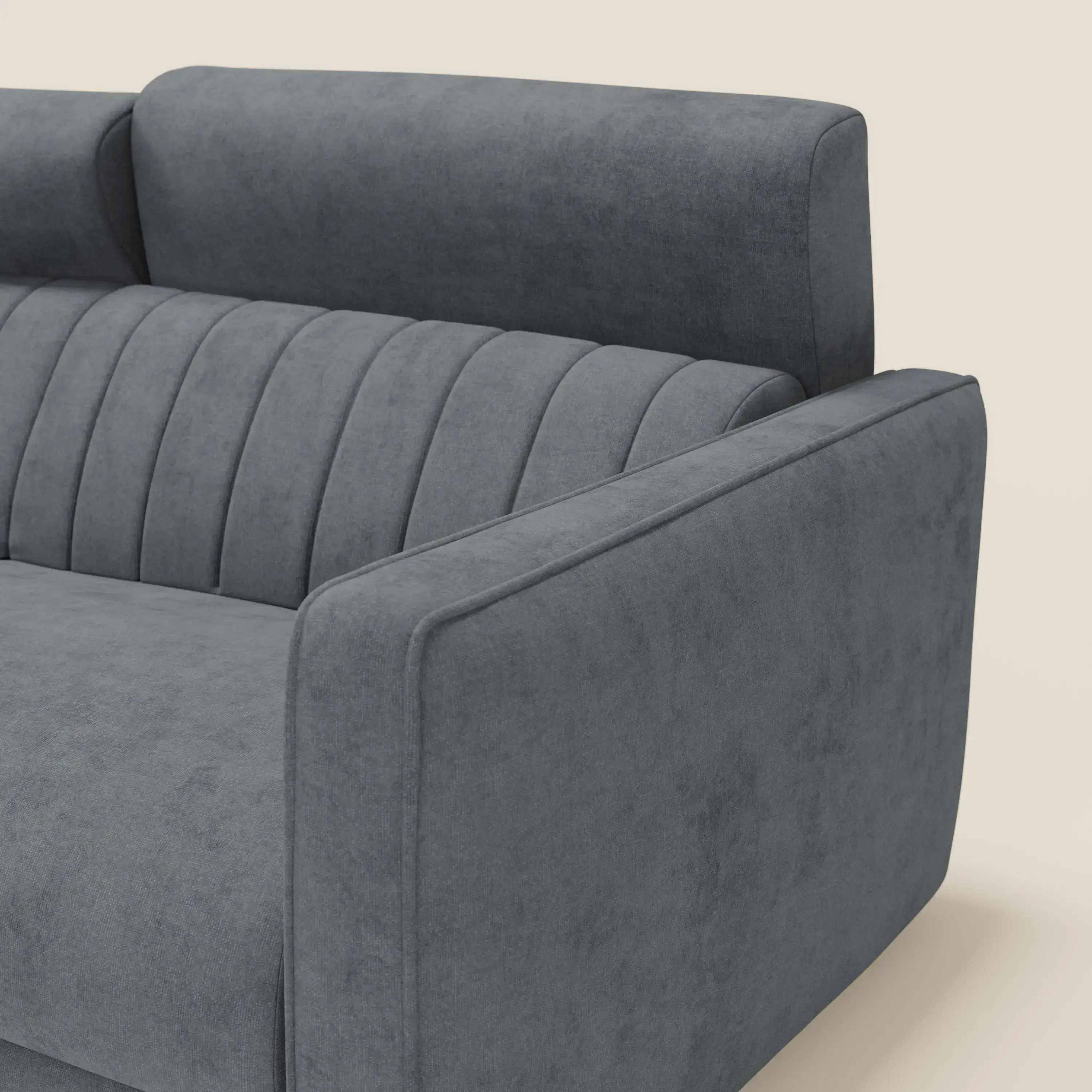 Nivon CanapĂ© convertible moderne avec tĂȘtiĂšre en tissu dĂ©tachable Ă l'eau T25 anthracite - Image 4