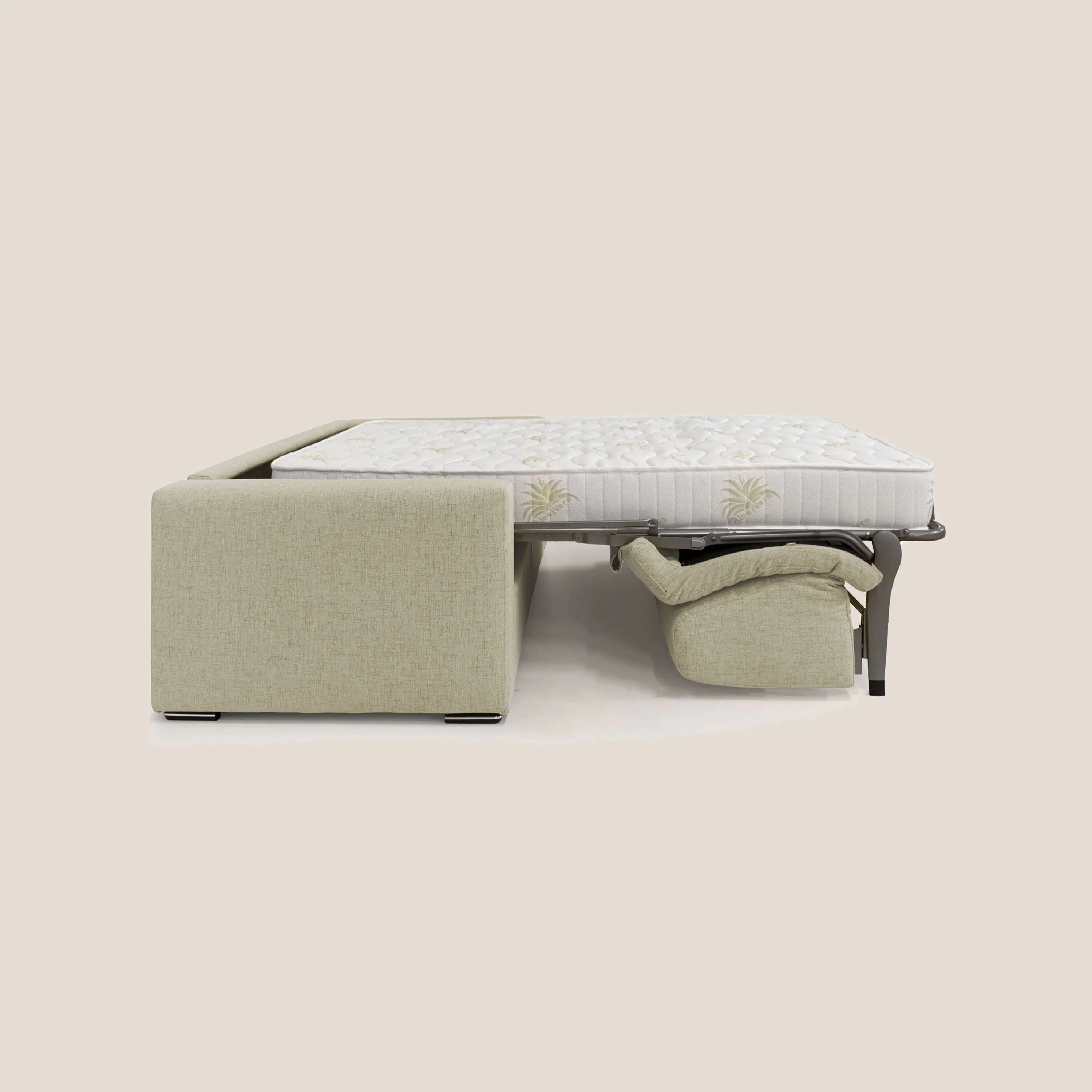 Nixon Canapé convertible avec matelas 20cm en tissu imperméable T03 beige - Image 7