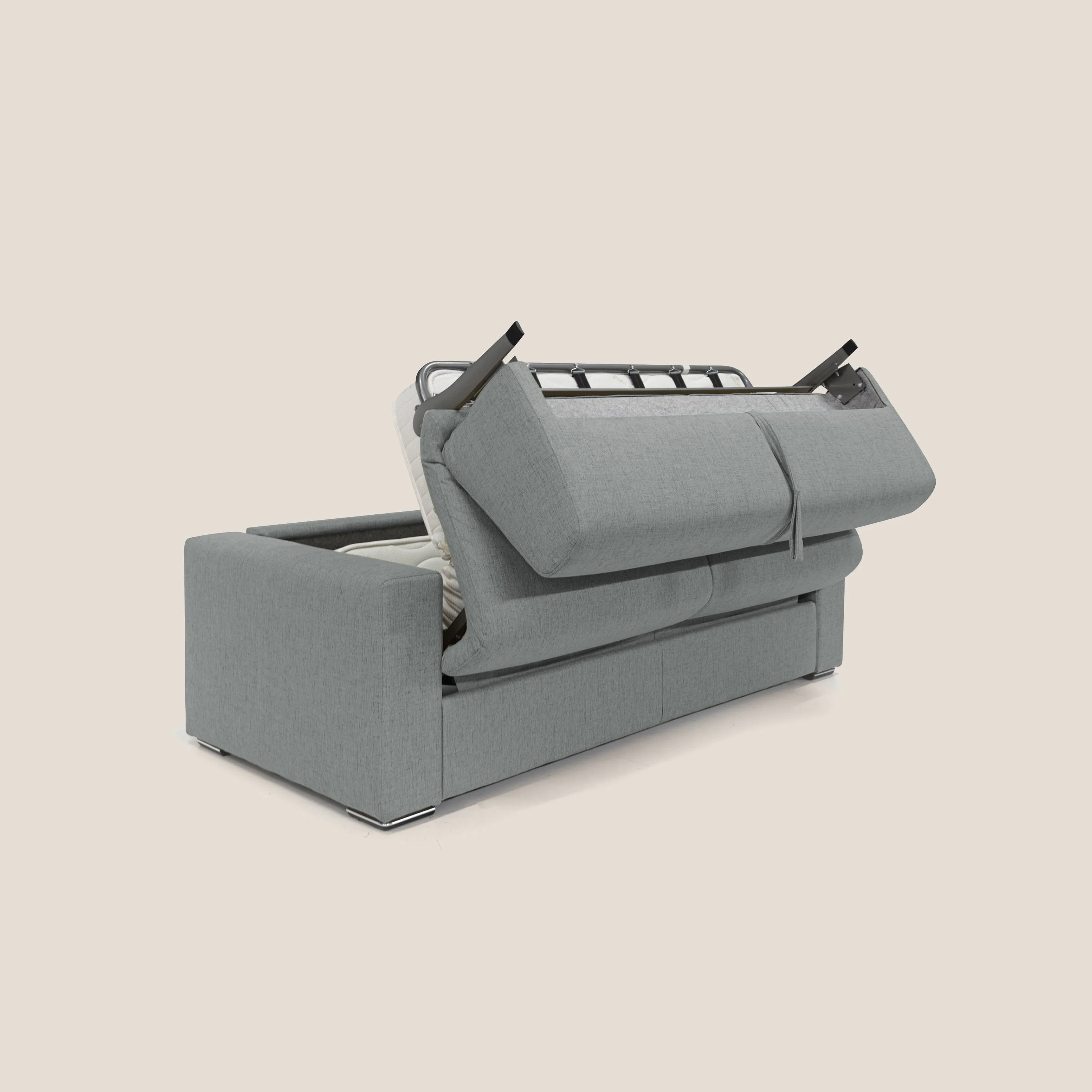 Nixon Canapé convertible avec matelas 20cm en tissu imperméable T03 gris - Image 3