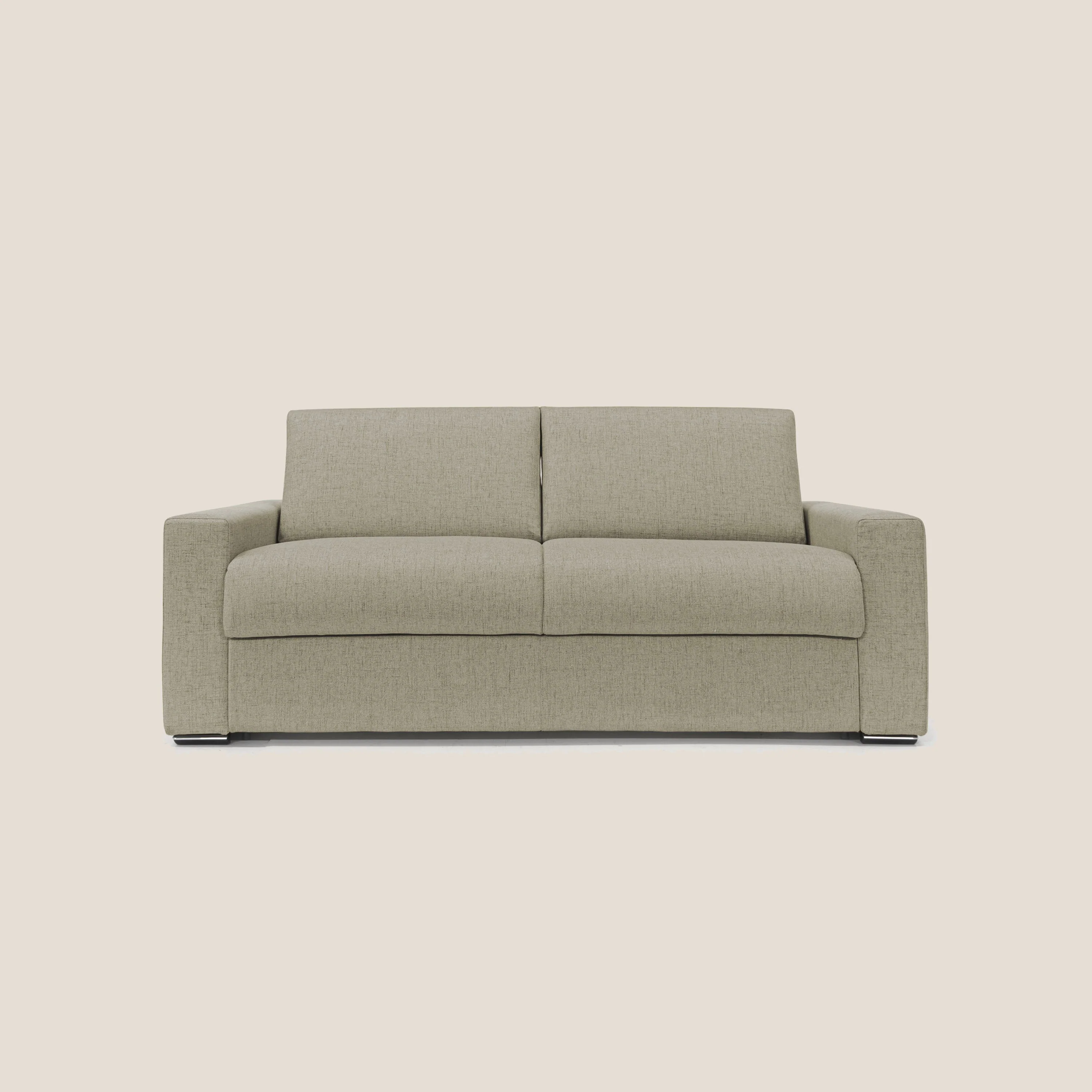 Nixon Canapé convertible avec matelas 20cm en tissu imperméable T03 marron