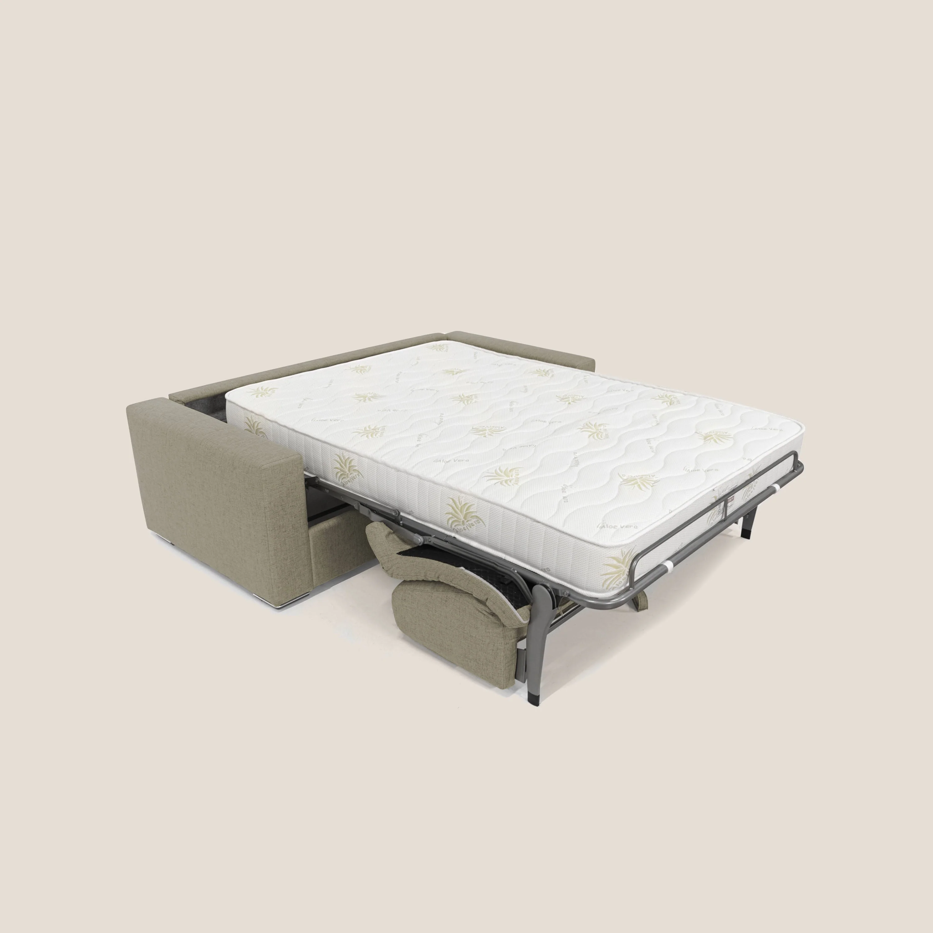 Nixon Canapé convertible avec matelas 20cm en tissu imperméable T03 marron - Image 2