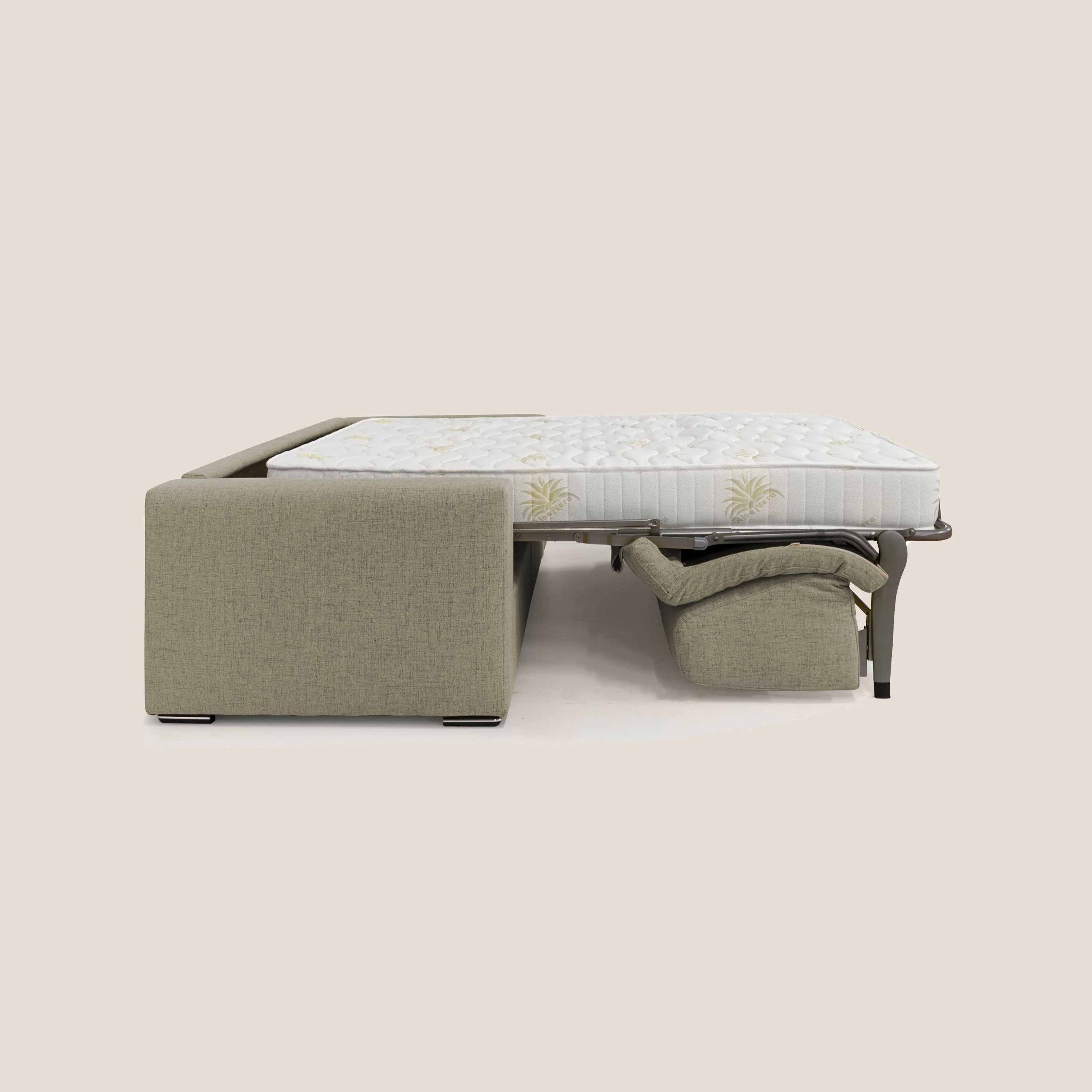 Nixon Canapé convertible avec matelas 20cm en tissu imperméable T03 marron - Image 7
