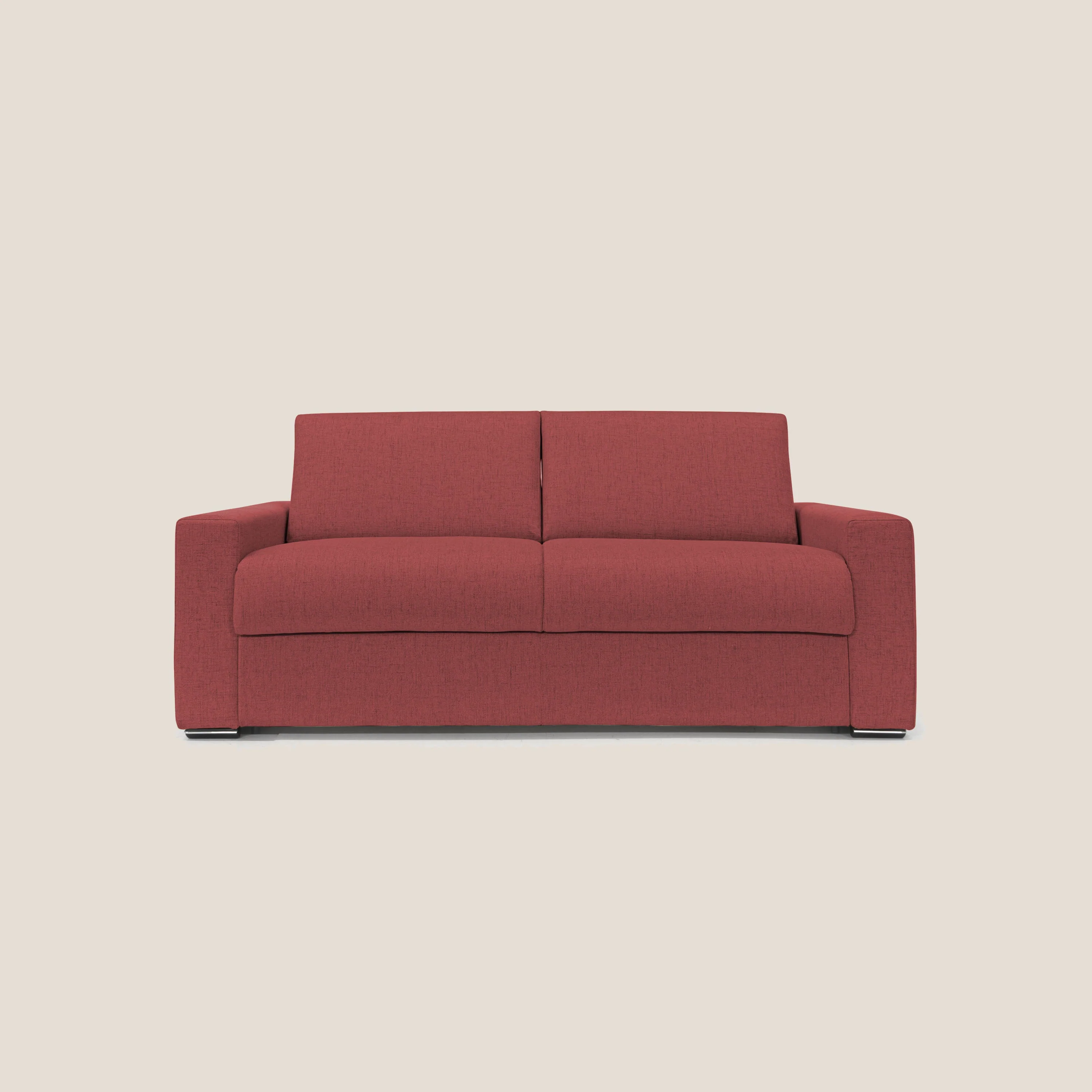 Nixon Canapé convertible avec matelas 20cm en tissu imperméable T03 rouge
